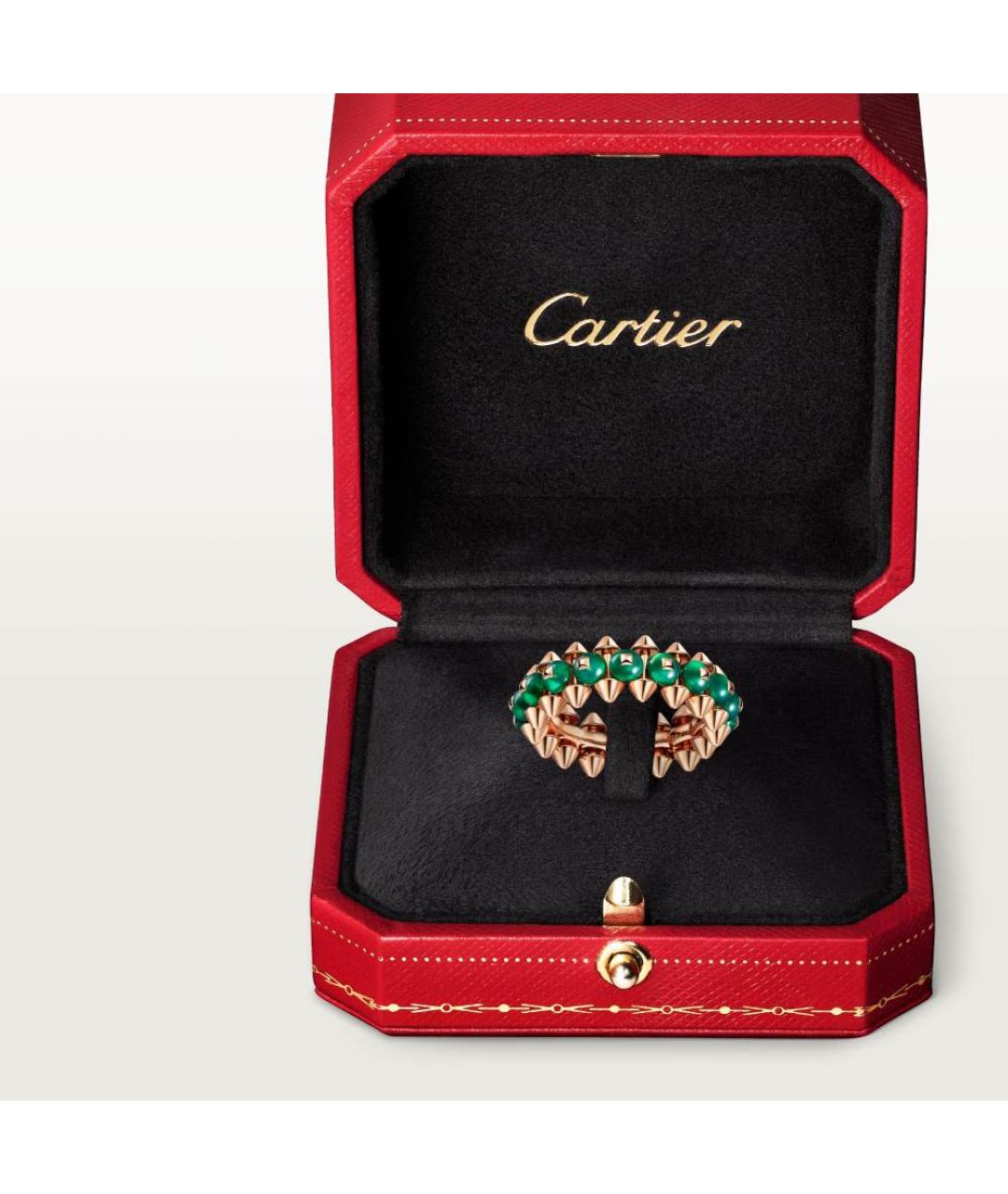 CARTIER Зеленое кольцо из розового золота, фото 3