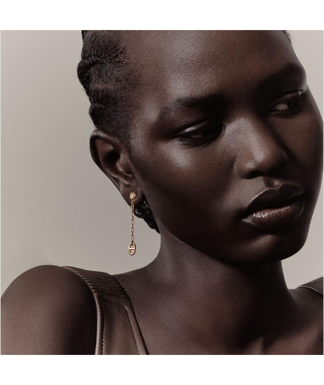 HERMES Золотые серьги из розового золота, фото 4