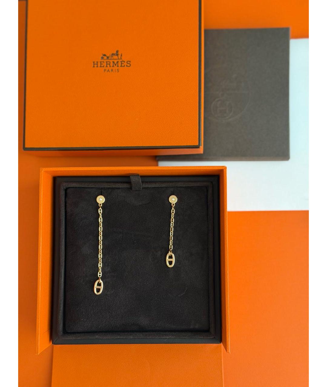 HERMES Золотые серьги из розового золота, фото 2