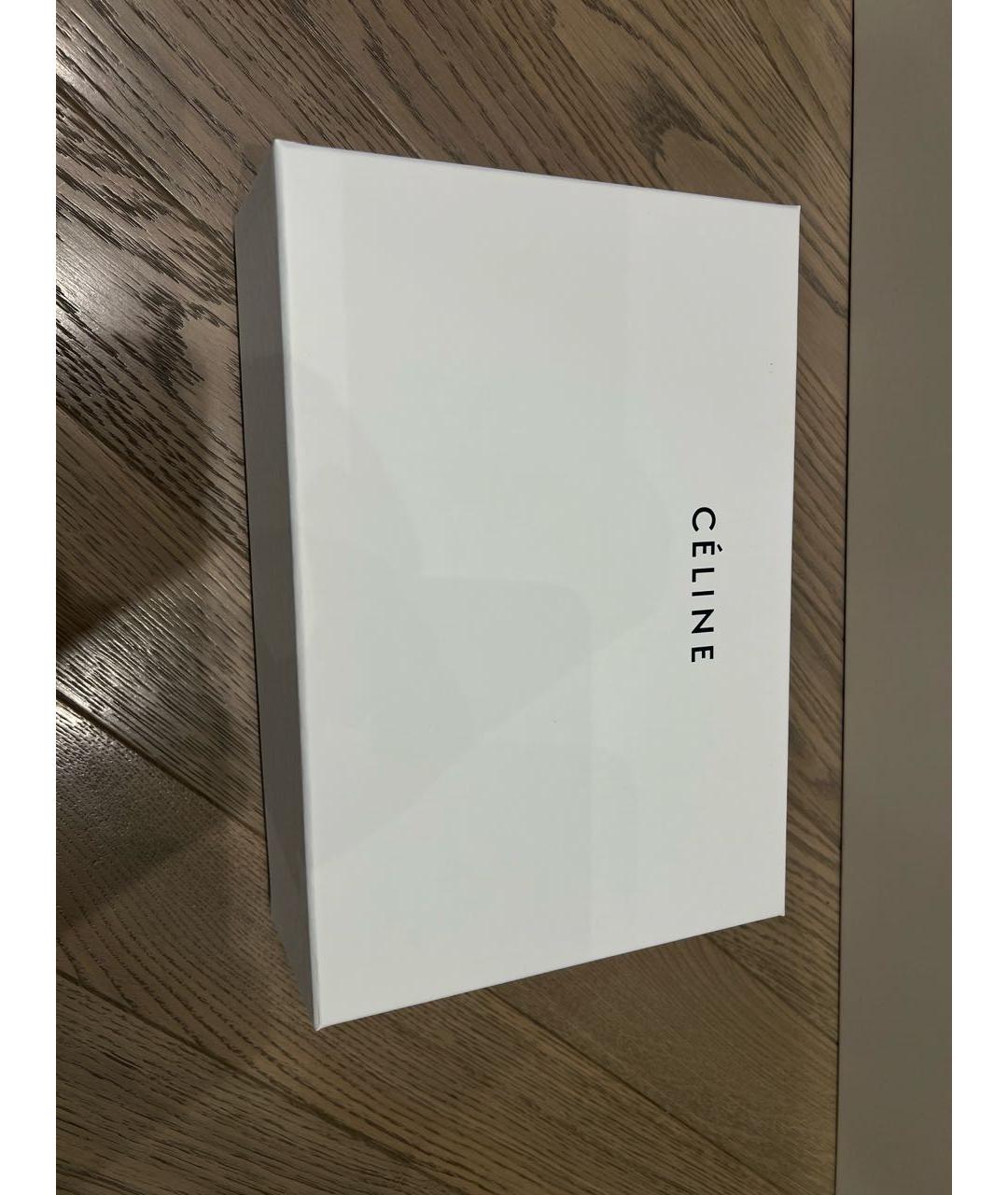 CELINE Черные кожаные босоножки, фото 4