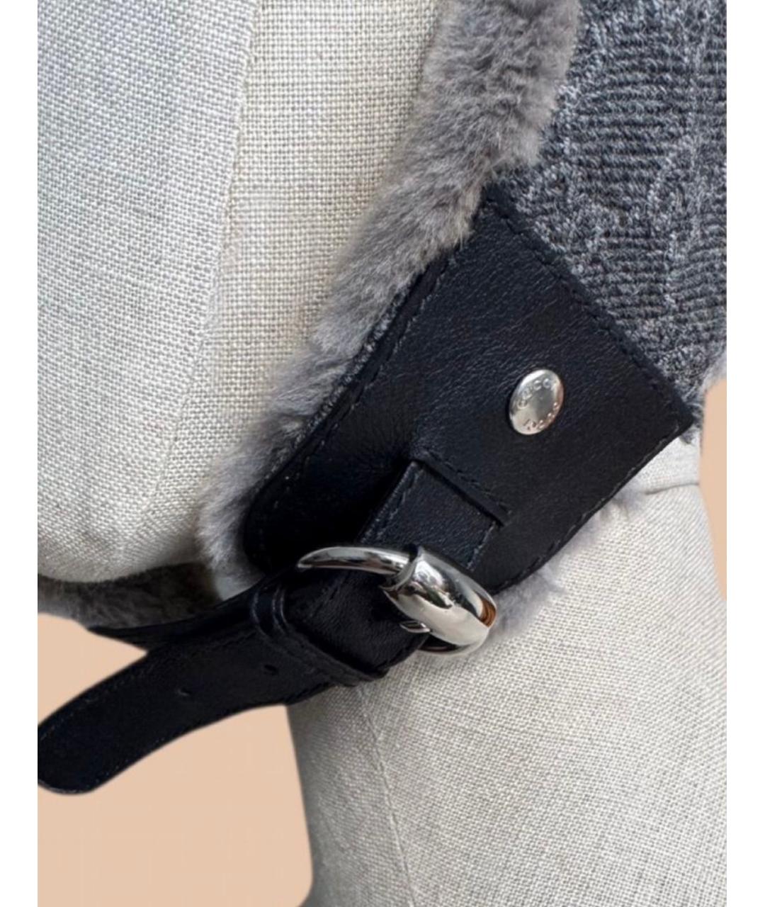 GUCCI Серая шерстяная шапка, фото 5