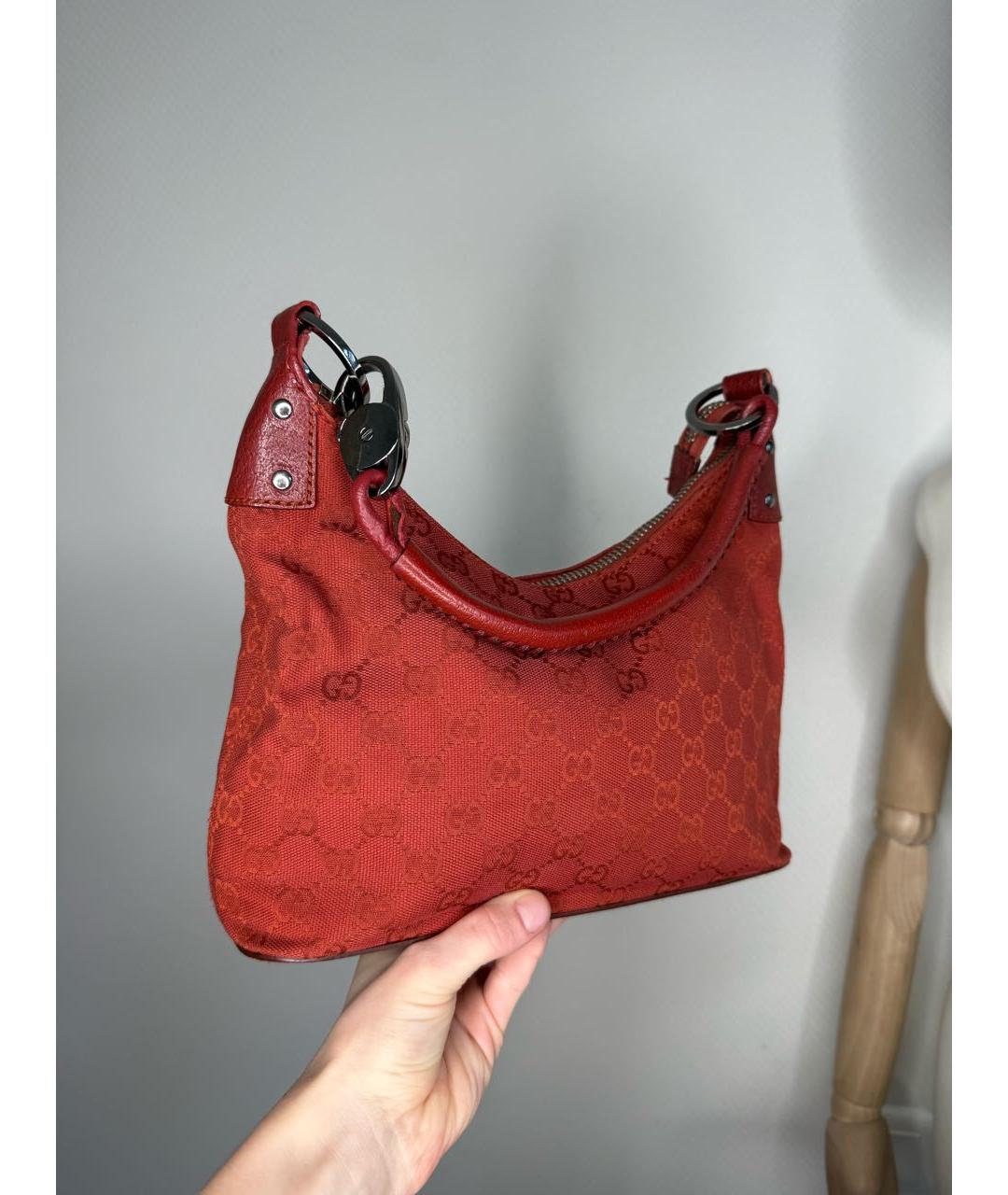 GUCCI Красная сумка с короткими ручками, фото 6