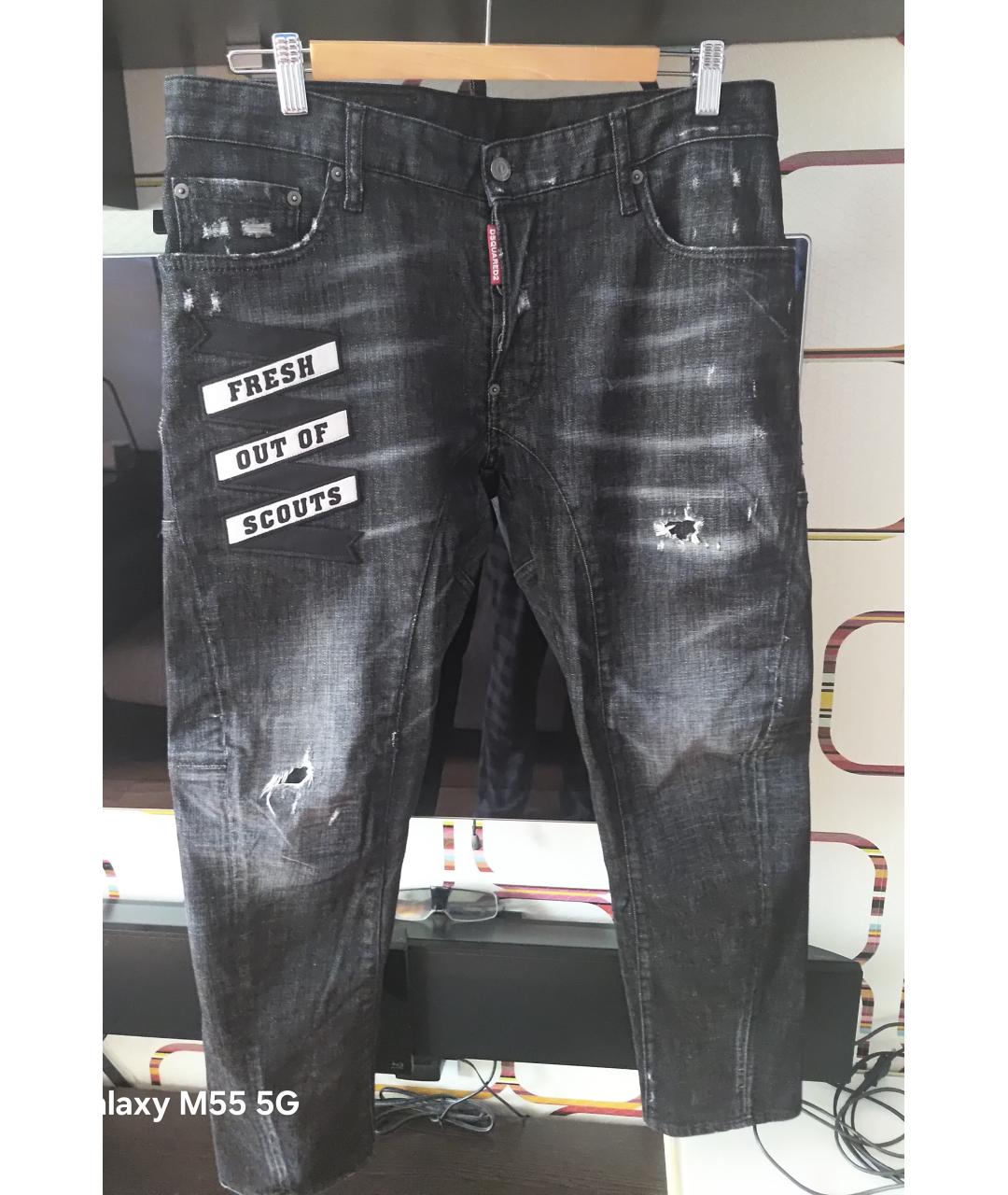 DSQUARED2 Черные хлопковые джинсы скинни, фото 10