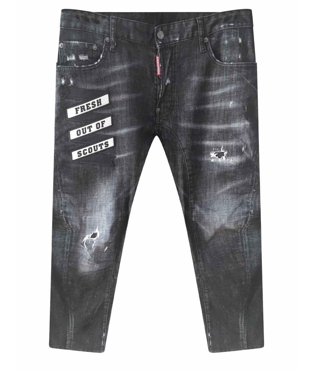DSQUARED2 Черные хлопковые джинсы скинни, фото 1