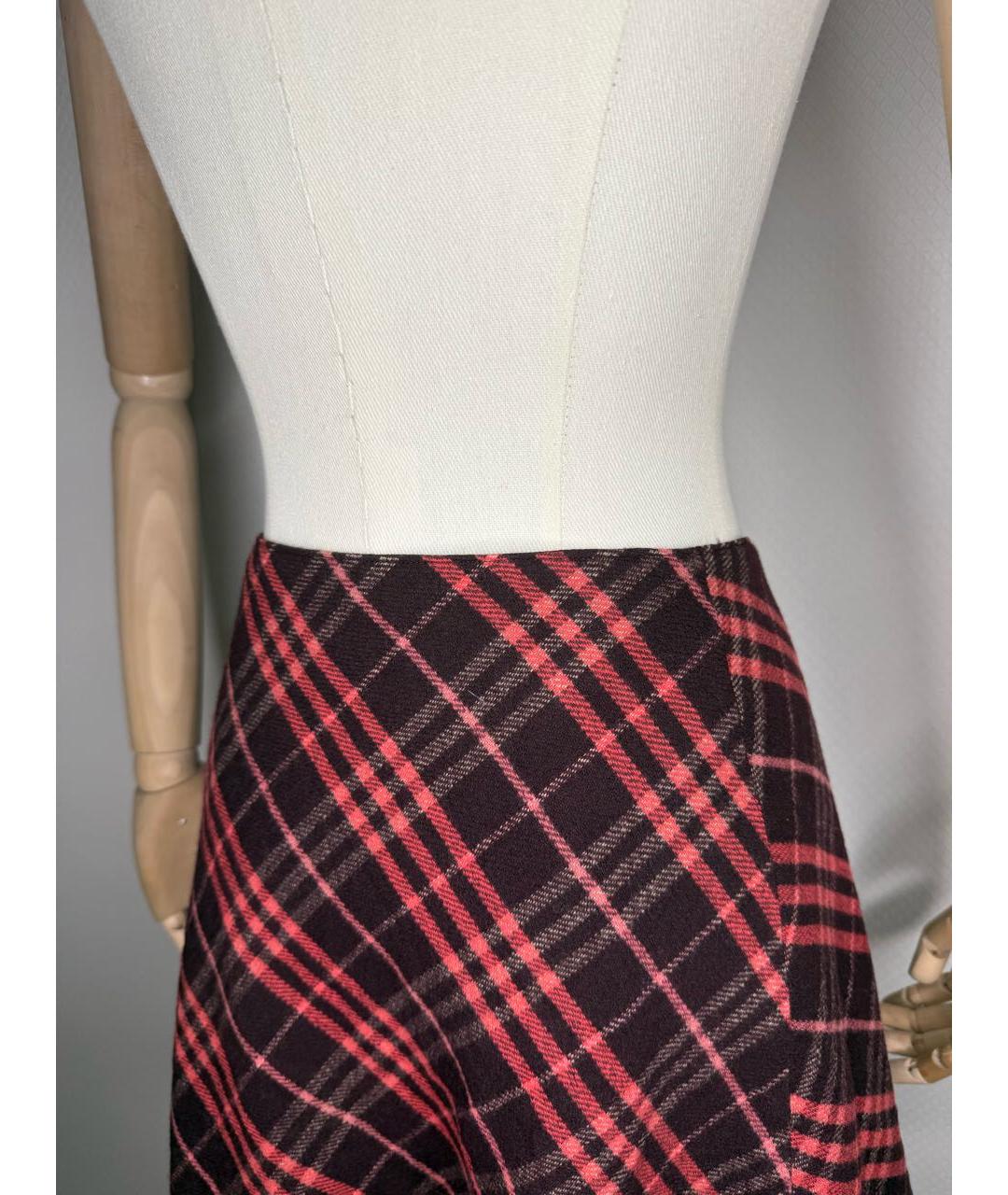 BURBERRY Мульти шерстяная юбка мини, фото 6