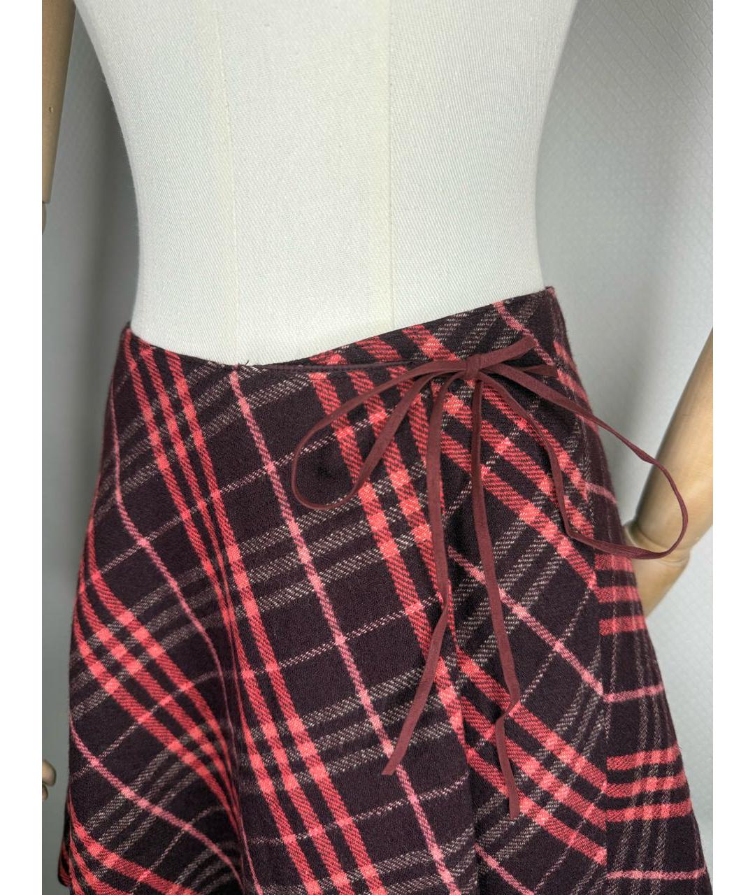 BURBERRY Мульти шерстяная юбка мини, фото 7