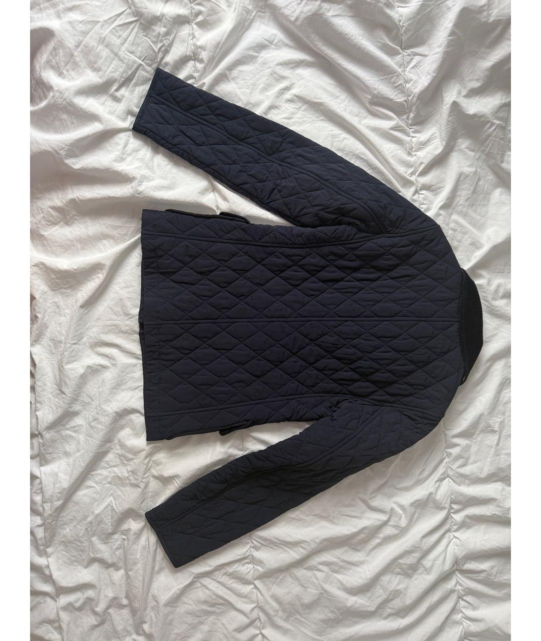 BURBERRY Темно-синяя полиамидовая куртка, фото 2
