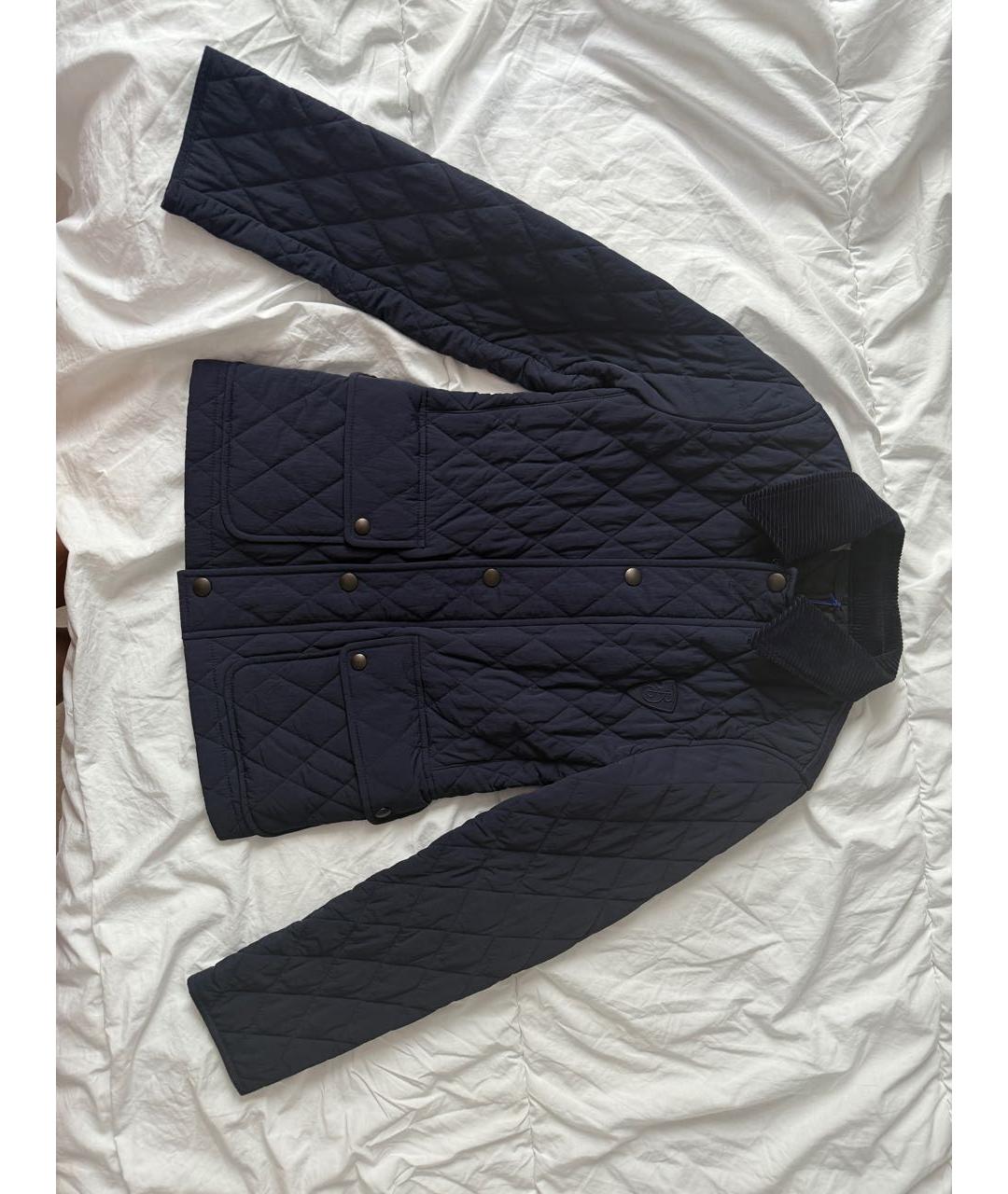 BURBERRY Темно-синяя полиамидовая куртка, фото 7