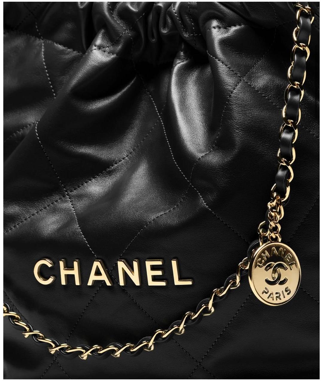 CHANEL Черная кожаная сумка тоут, фото 2
