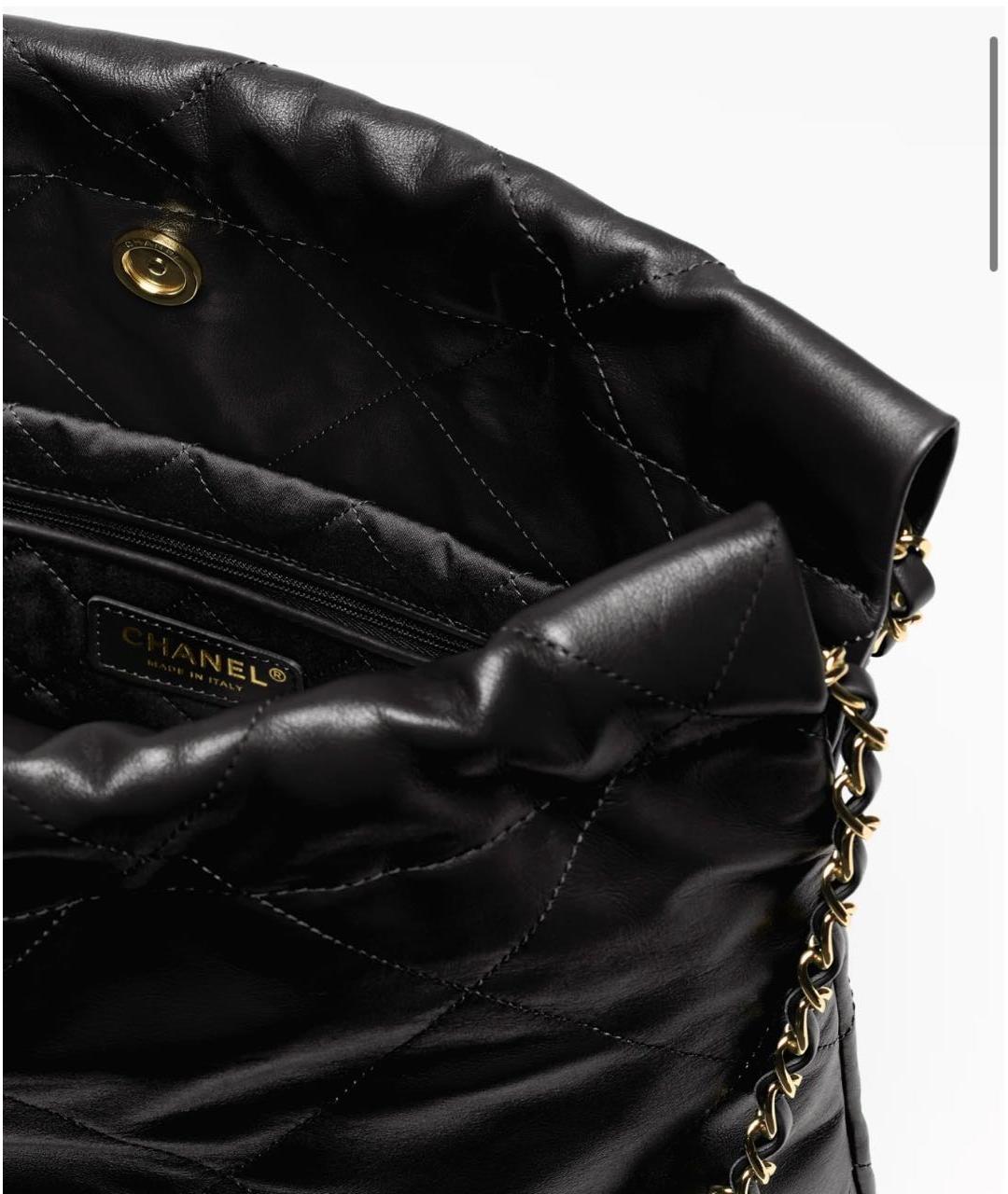 CHANEL Черная кожаная сумка тоут, фото 4