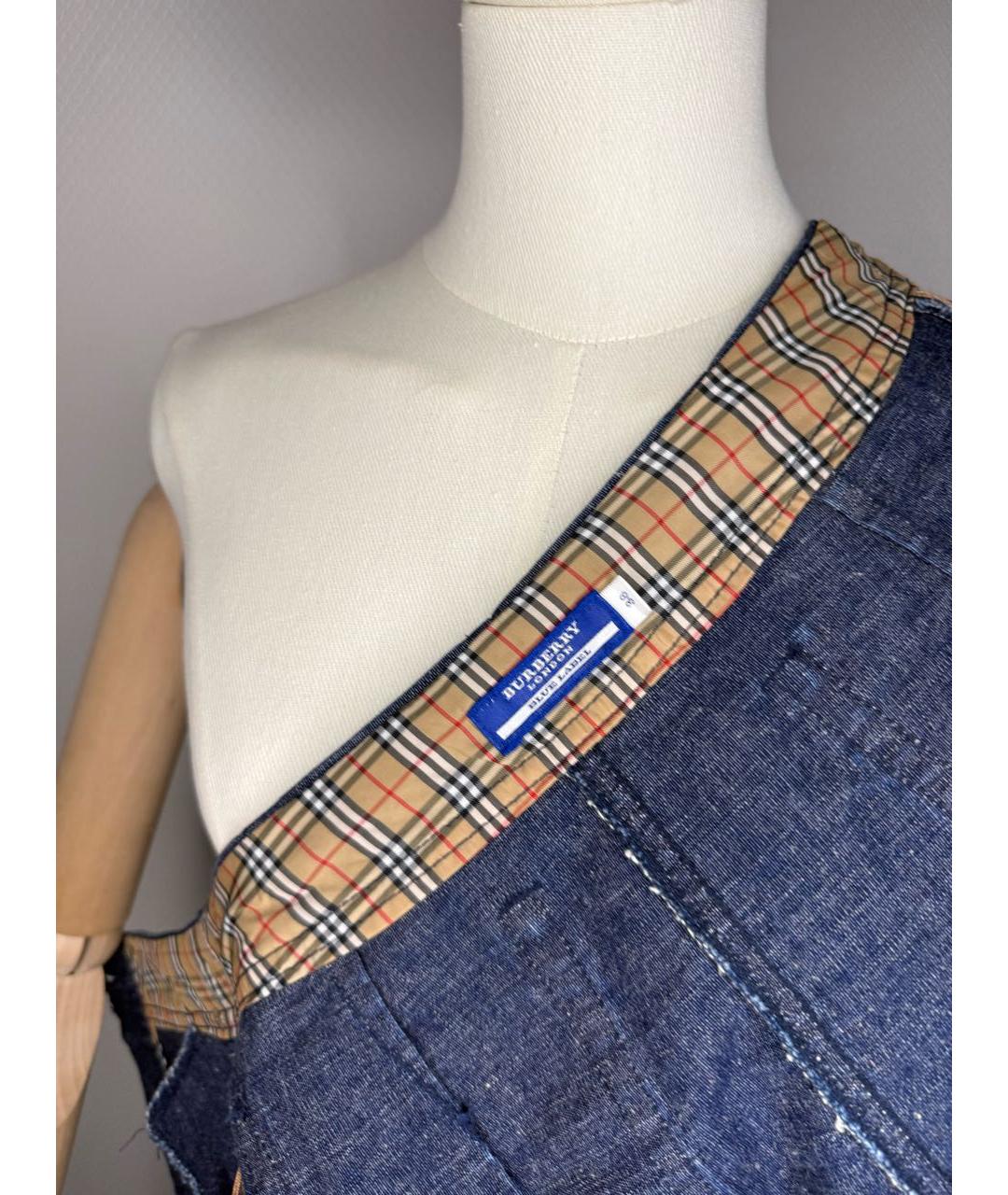 BURBERRY Мульти деним юбка миди, фото 6