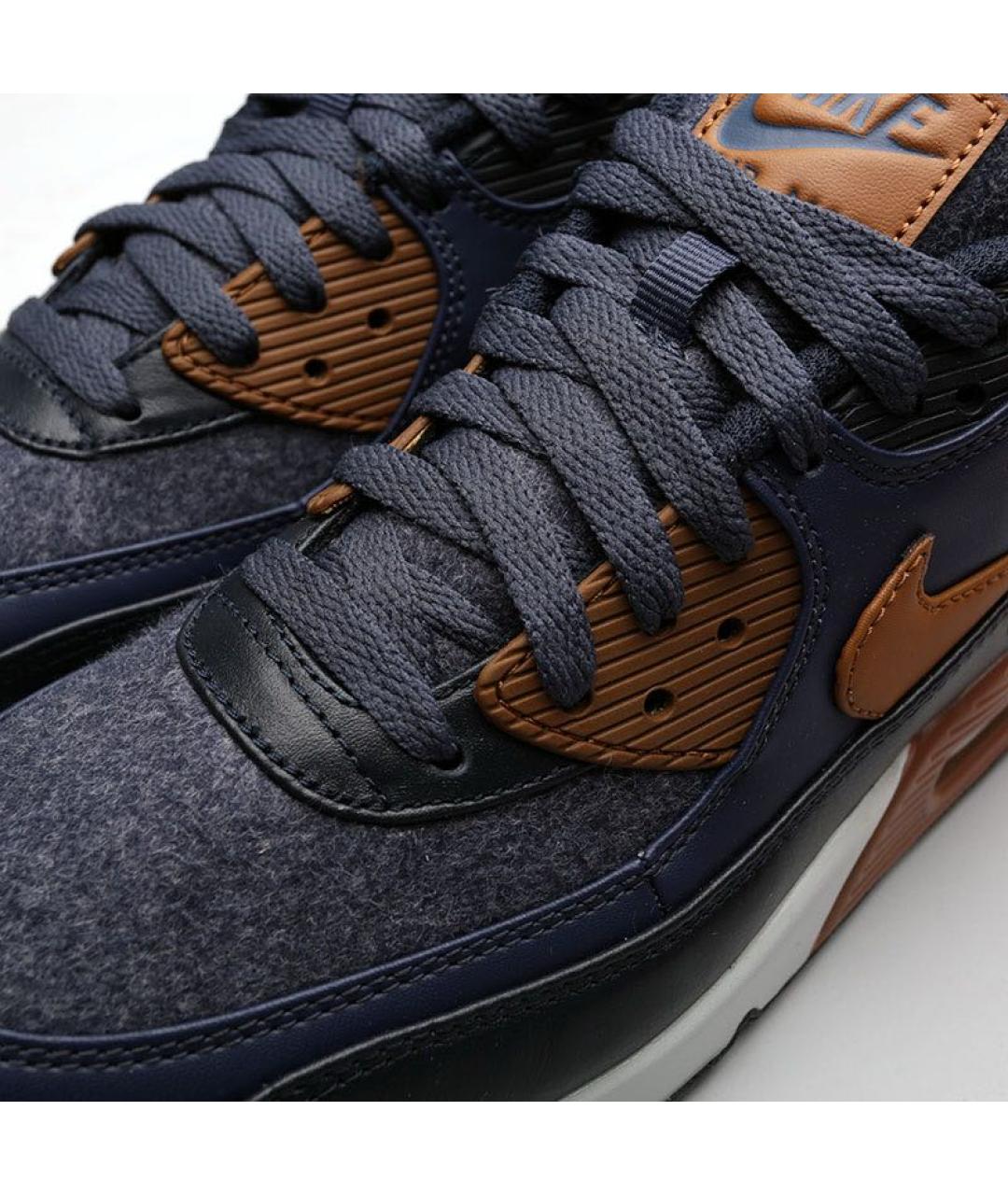 NIKE Темно-синие кожаные низкие кроссовки / кеды, фото 5