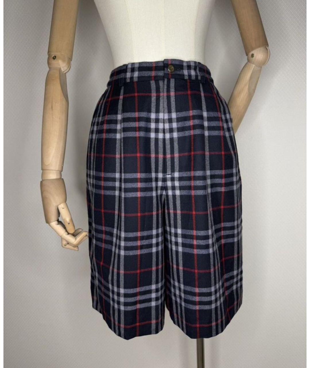 BURBERRY Мульти шерстяные шорты, фото 6