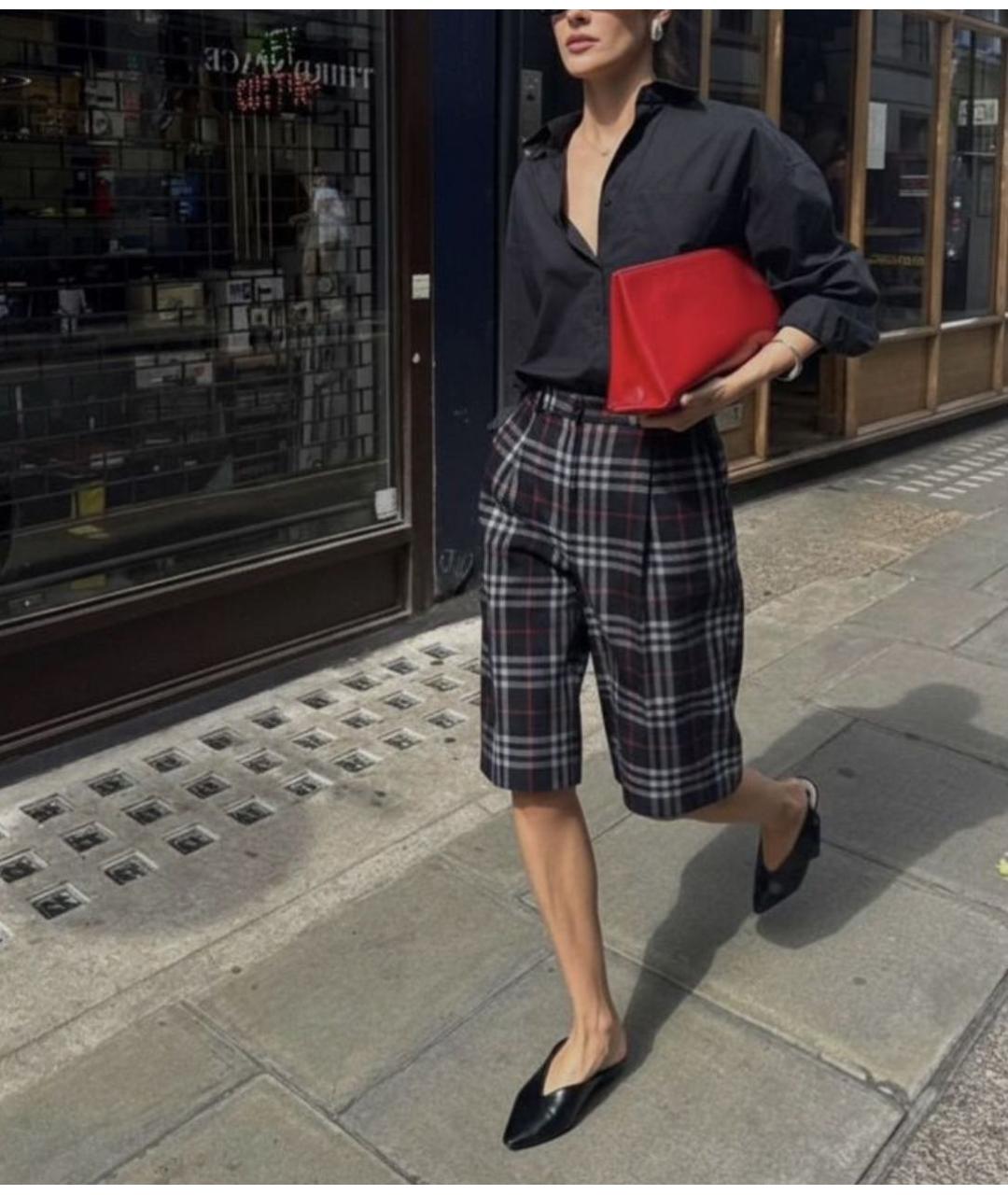 BURBERRY Мульти шерстяные шорты, фото 2