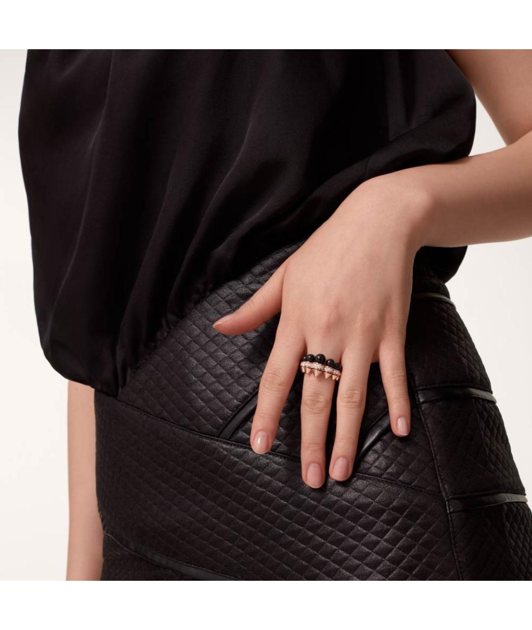 CARTIER Черное кольцо из розового золота, фото 2