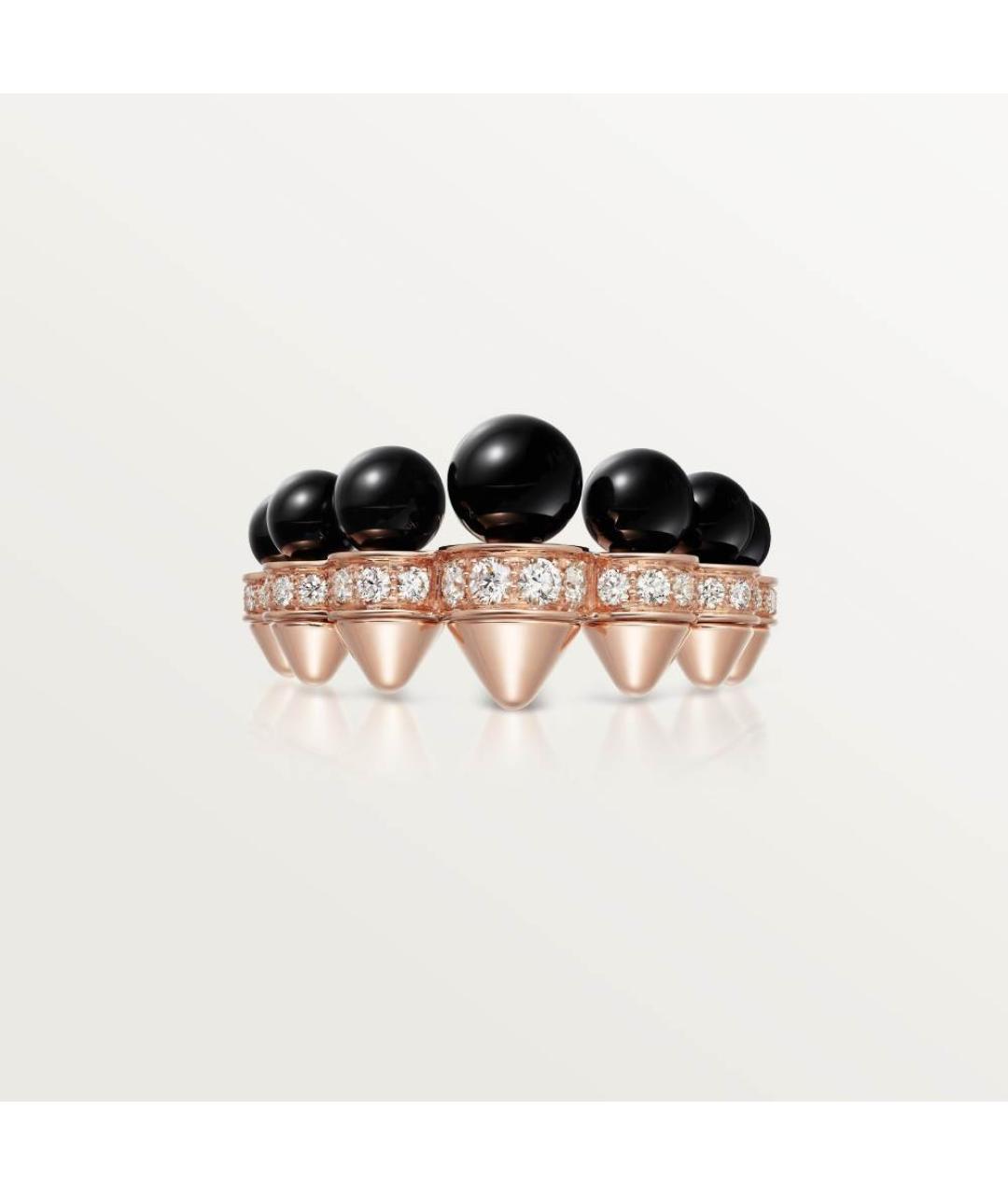 CARTIER Черное кольцо из розового золота, фото 3