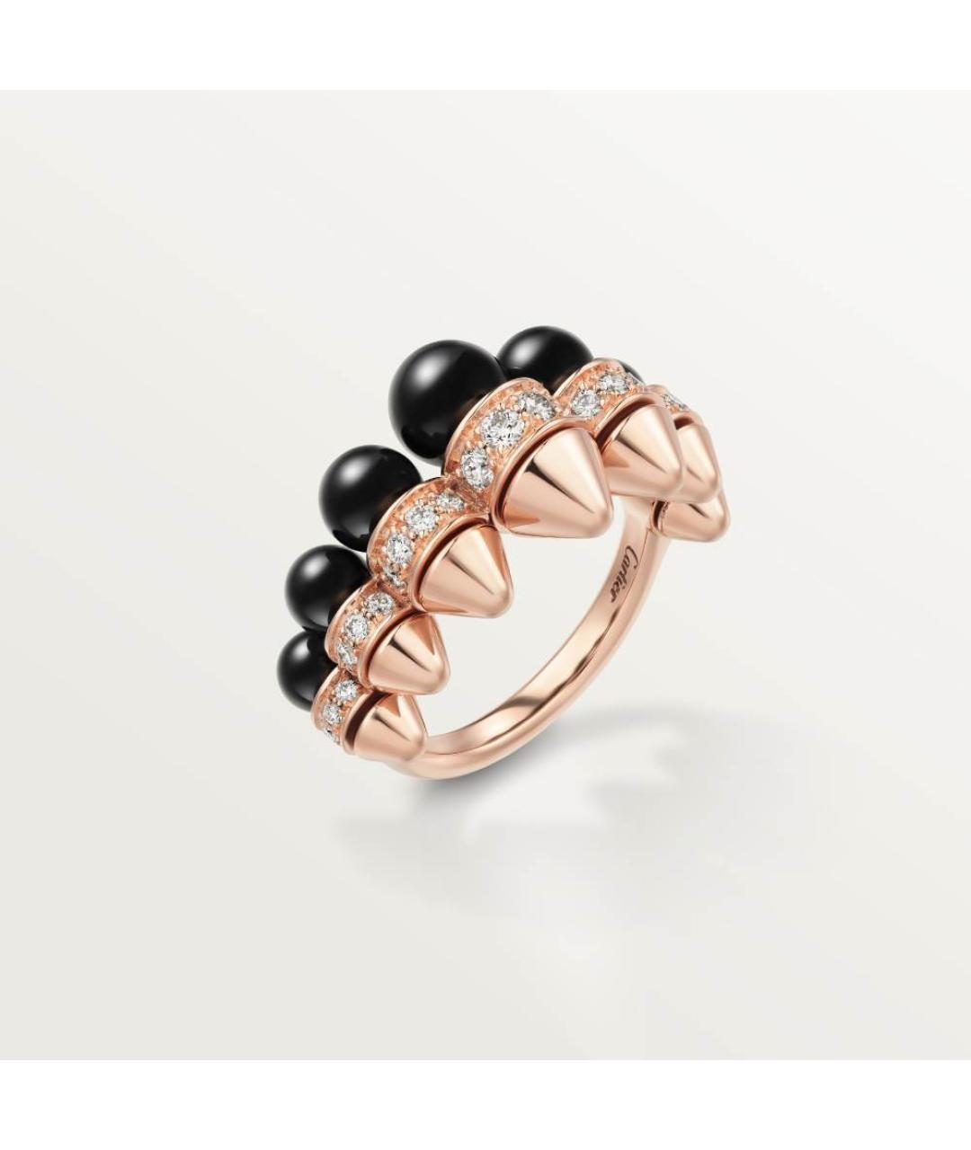 CARTIER Черное кольцо из розового золота, фото 4