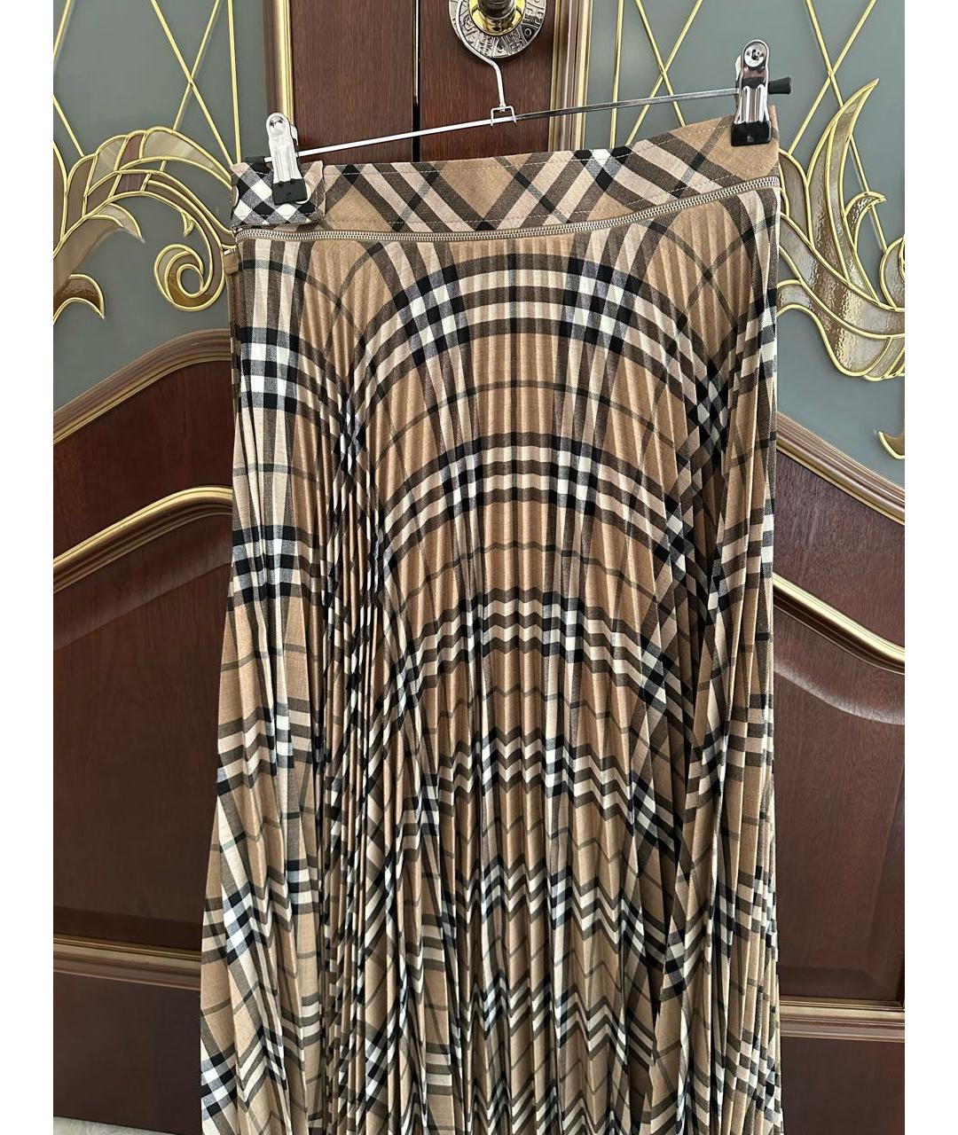BURBERRY Мульти хлопковая юбка миди, фото 2