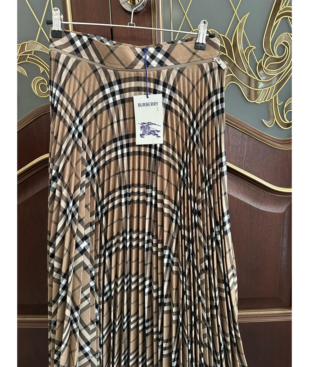 BURBERRY Мульти хлопковая юбка миди, фото 6
