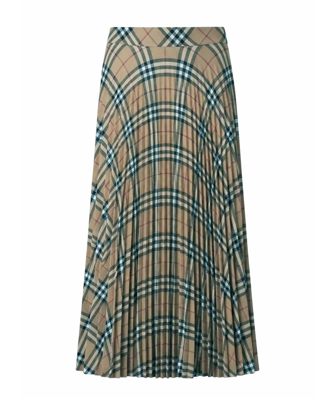BURBERRY Мульти хлопковая юбка миди, фото 1