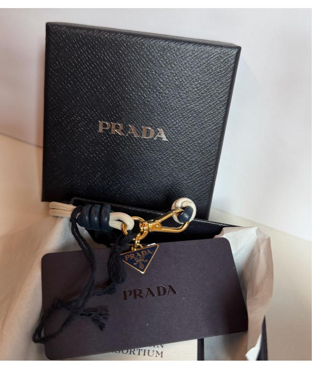 PRADA Синий кожаный браслет, фото 4