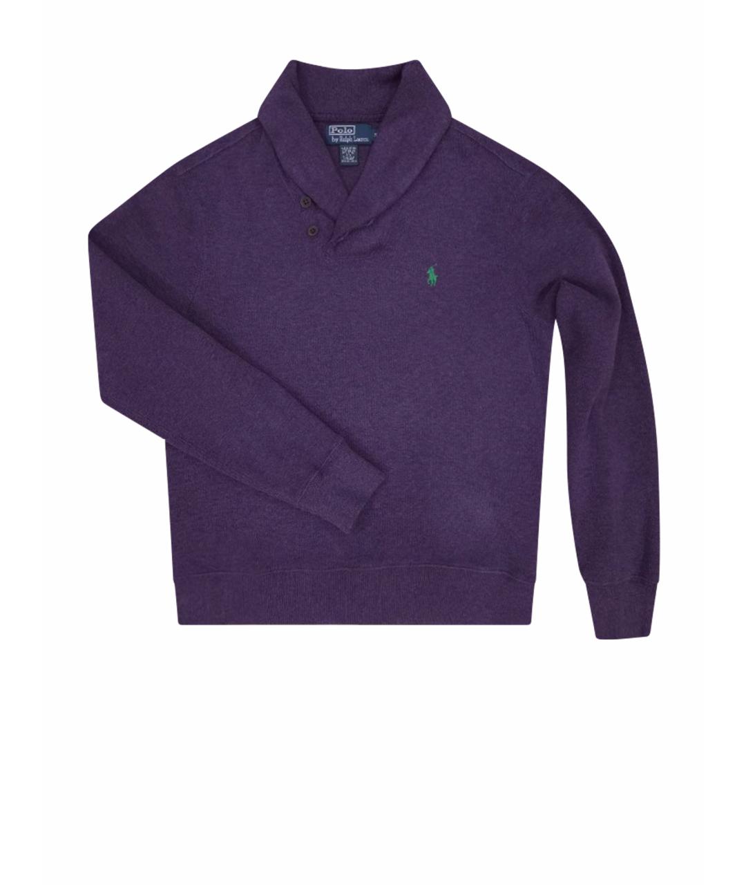RALPH LAUREN Фиолетовый хлопковый джемпер / свитер, фото 1