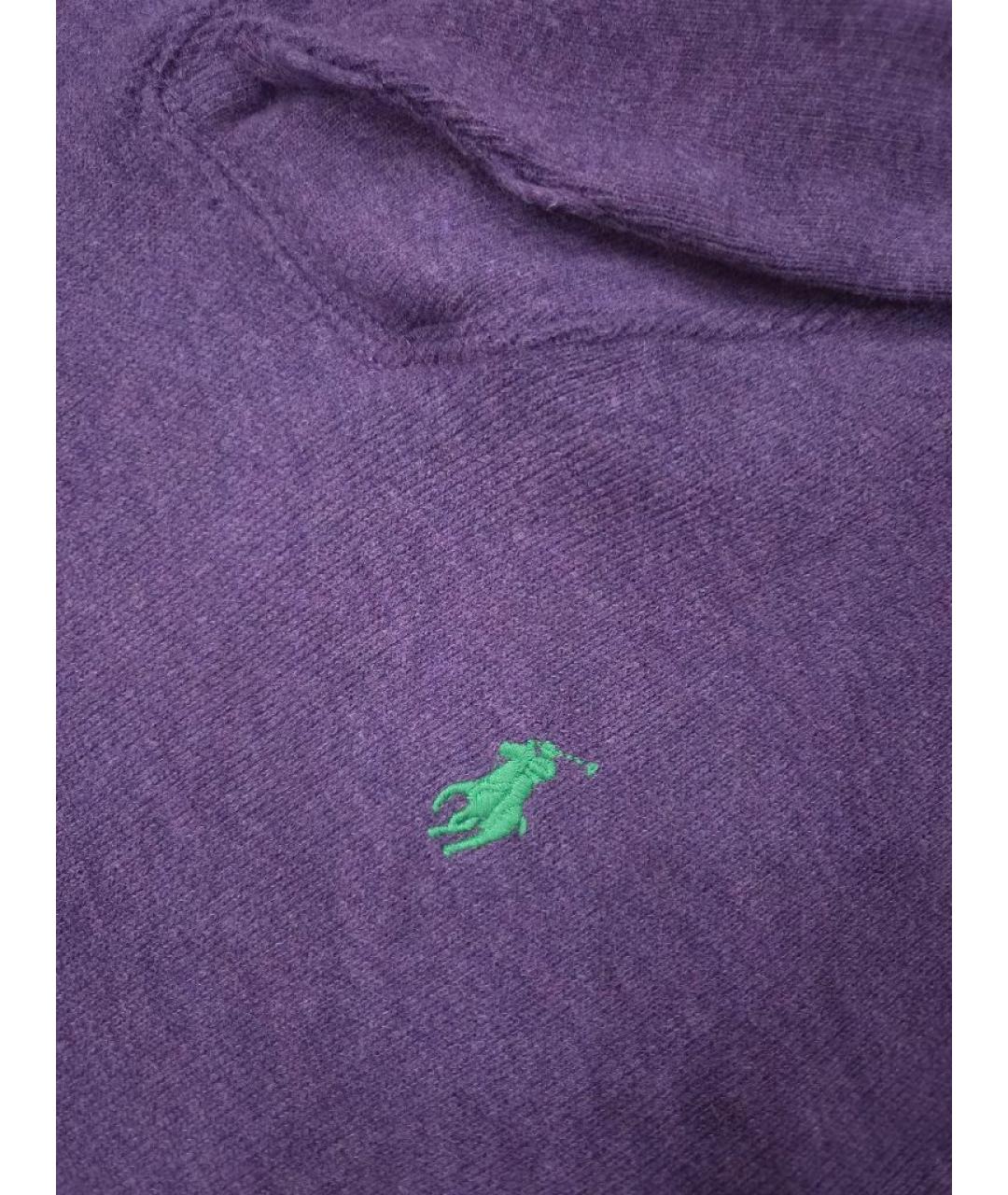 RALPH LAUREN Фиолетовый хлопковый джемпер / свитер, фото 4