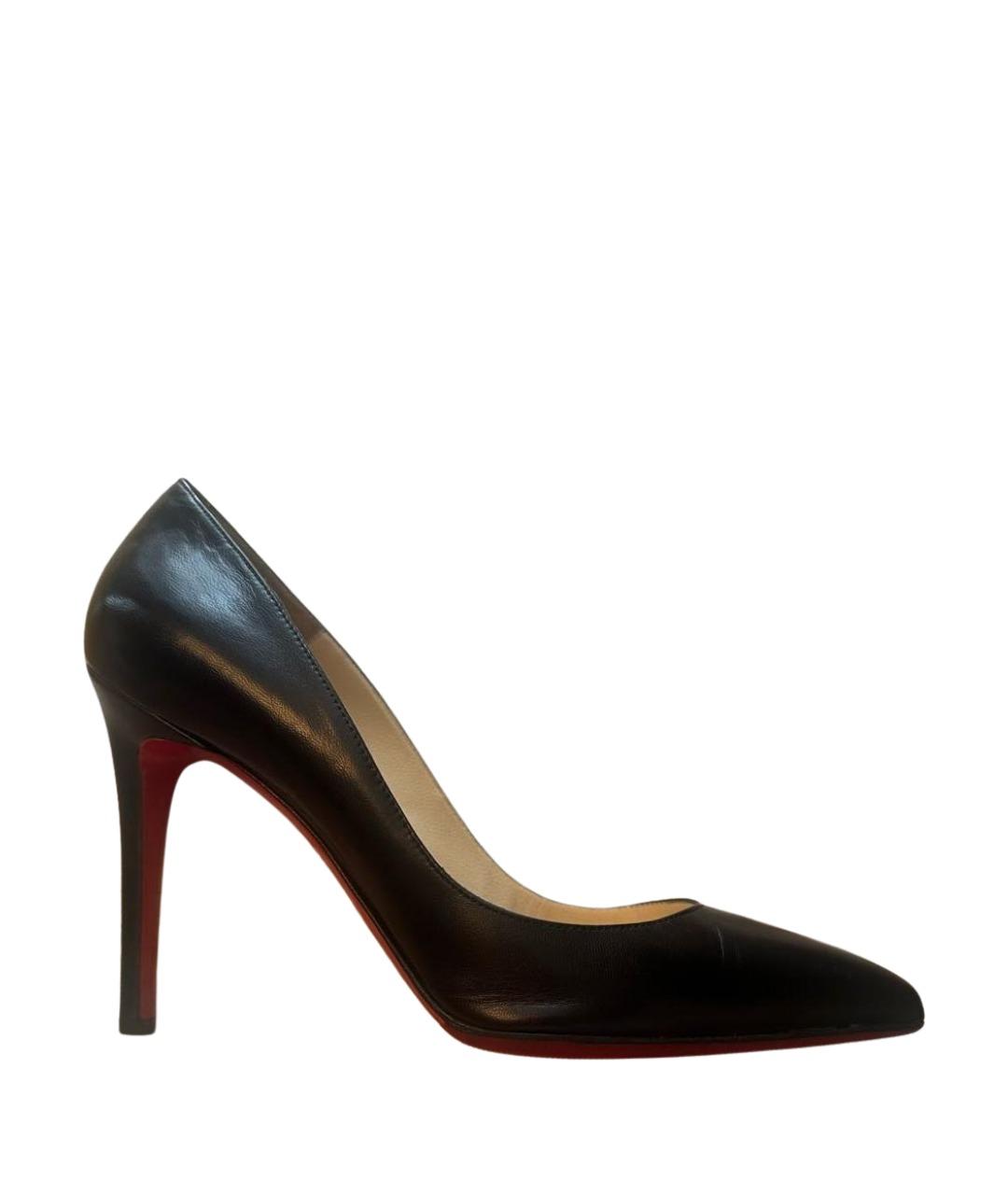 CHRISTIAN LOUBOUTIN Черные кожаные туфли, фото 1