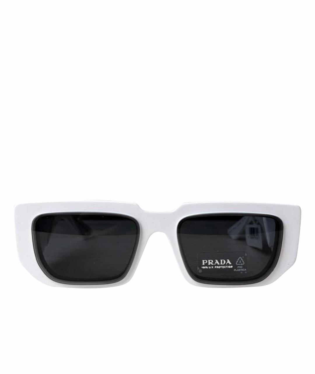 PRADA Белые пластиковые солнцезащитные очки, фото 1