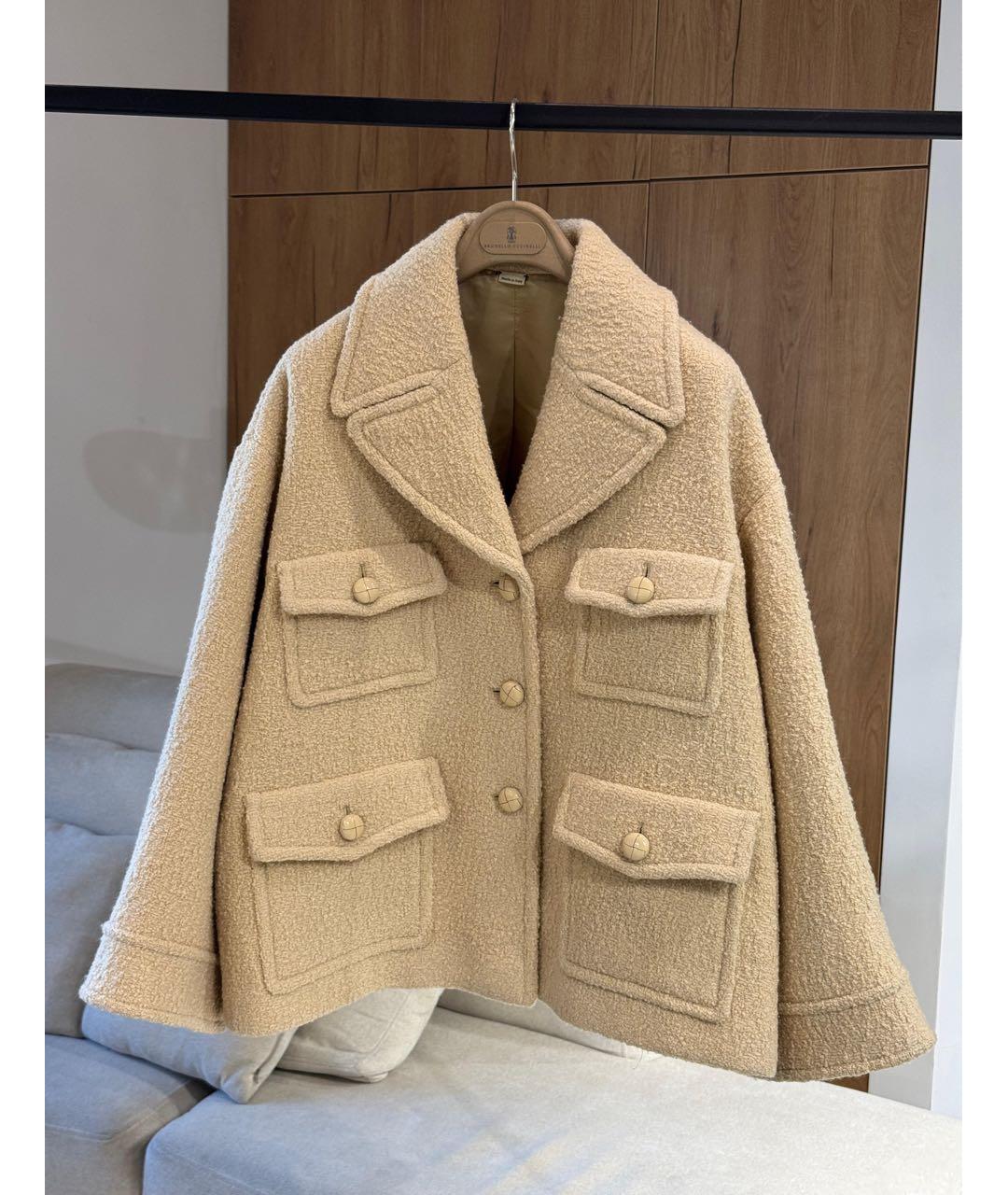 GUCCI Бежевое пальто, фото 2
