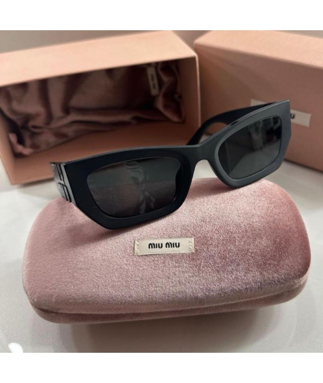 MIU MIU Черные солнцезащитные очки, фото 3