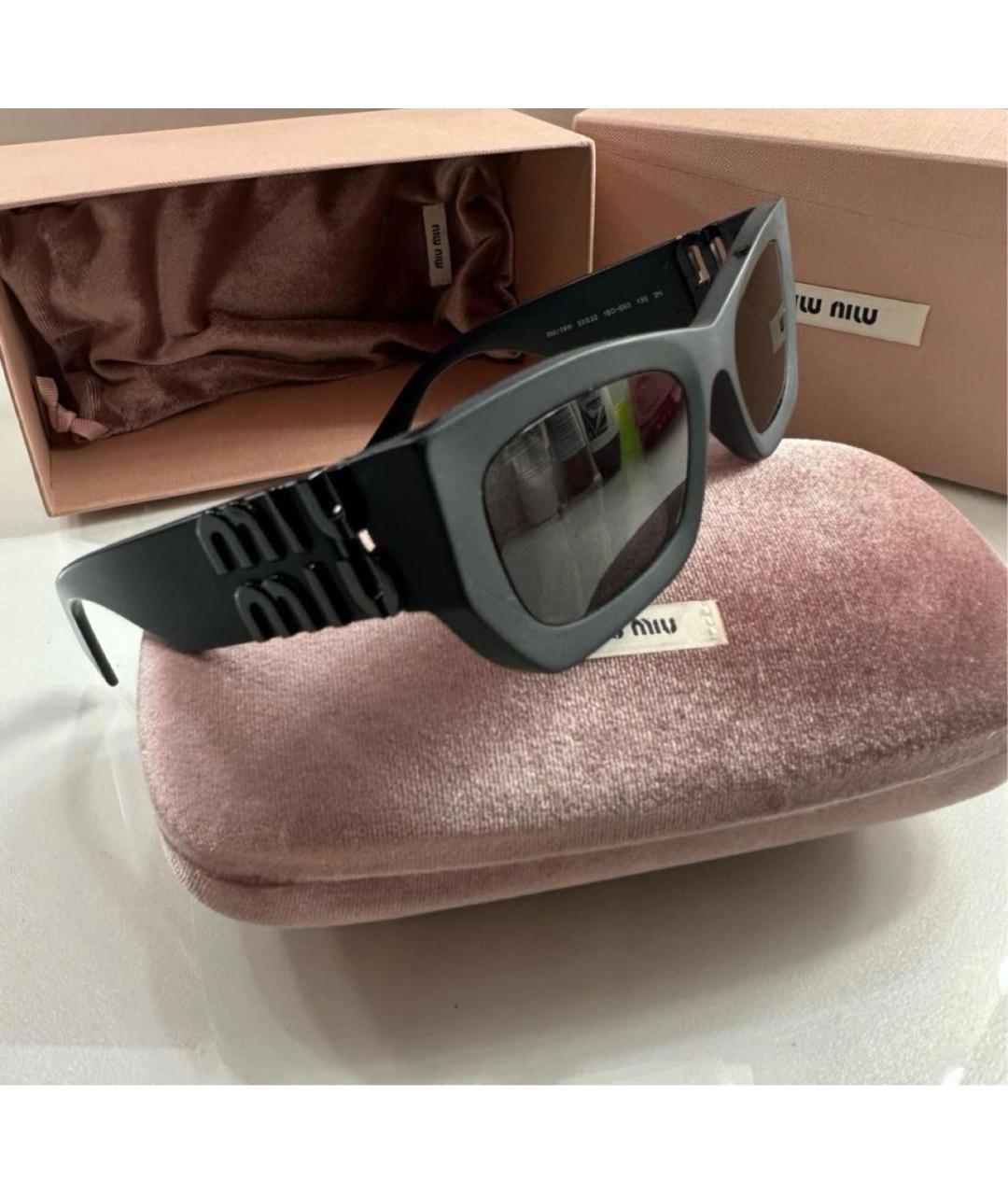 MIU MIU Черные солнцезащитные очки, фото 2