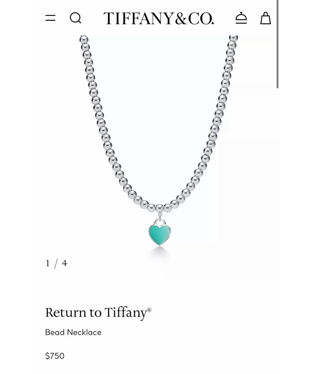 TIFFANY&CO Бирюзовое серебряное колье, фото 2