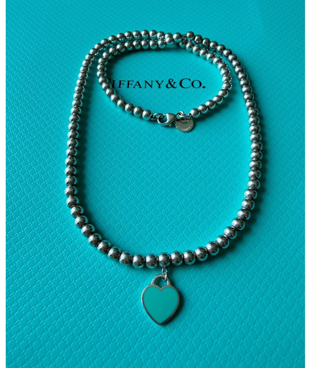 TIFFANY&CO Бирюзовое серебряное колье, фото 4