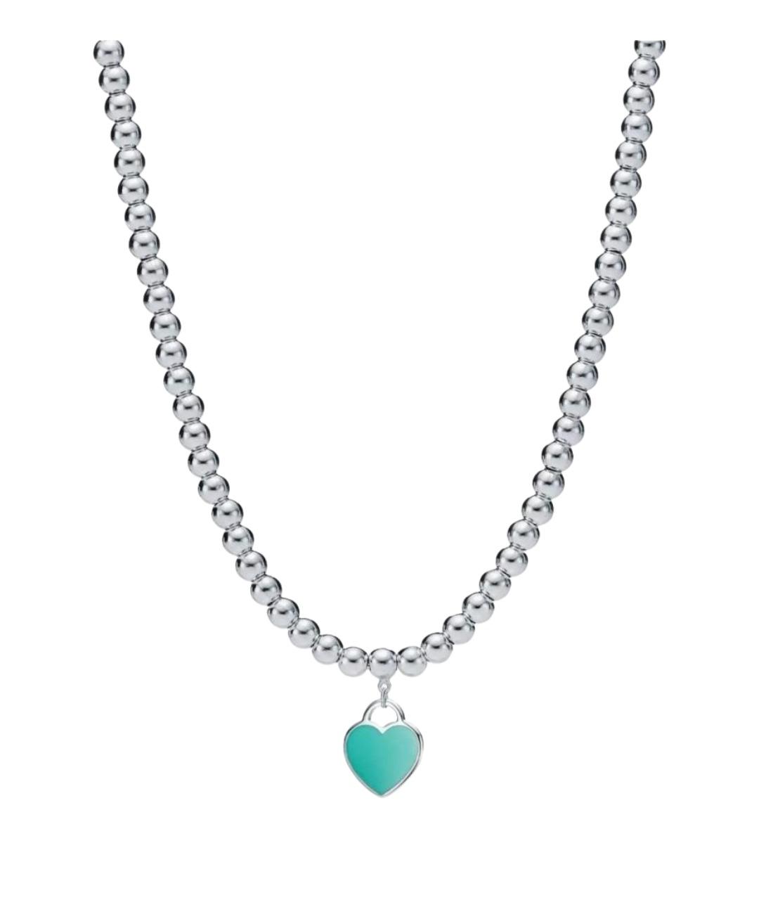 TIFFANY&CO Бирюзовое серебряное колье, фото 1