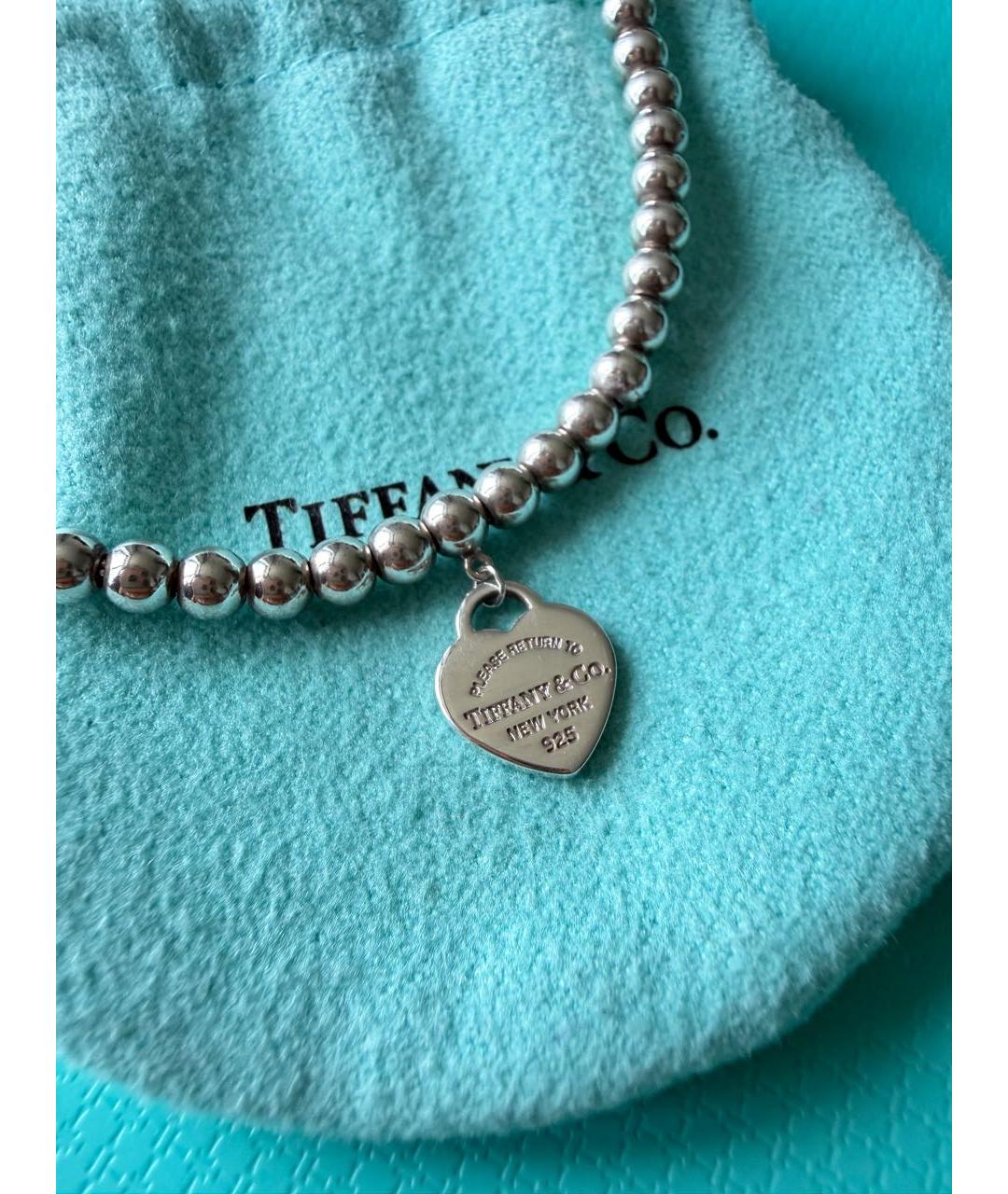 TIFFANY&CO Бирюзовое серебряное колье, фото 6