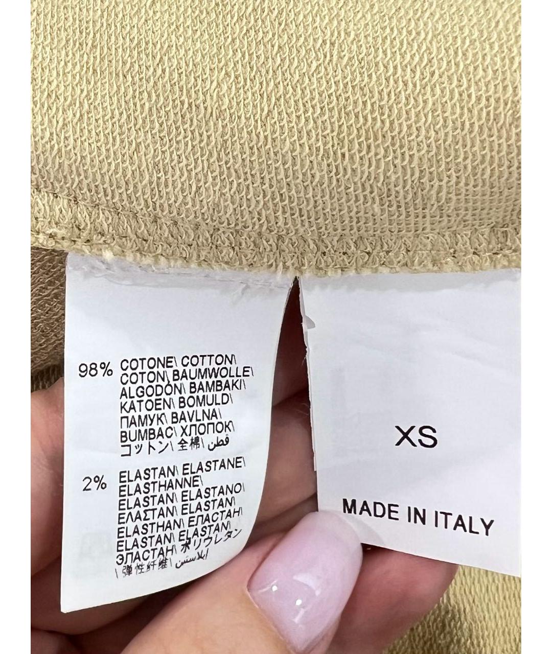 BRUNELLO CUCINELLI Желтые хлопковые спортивные брюки и шорты, фото 7