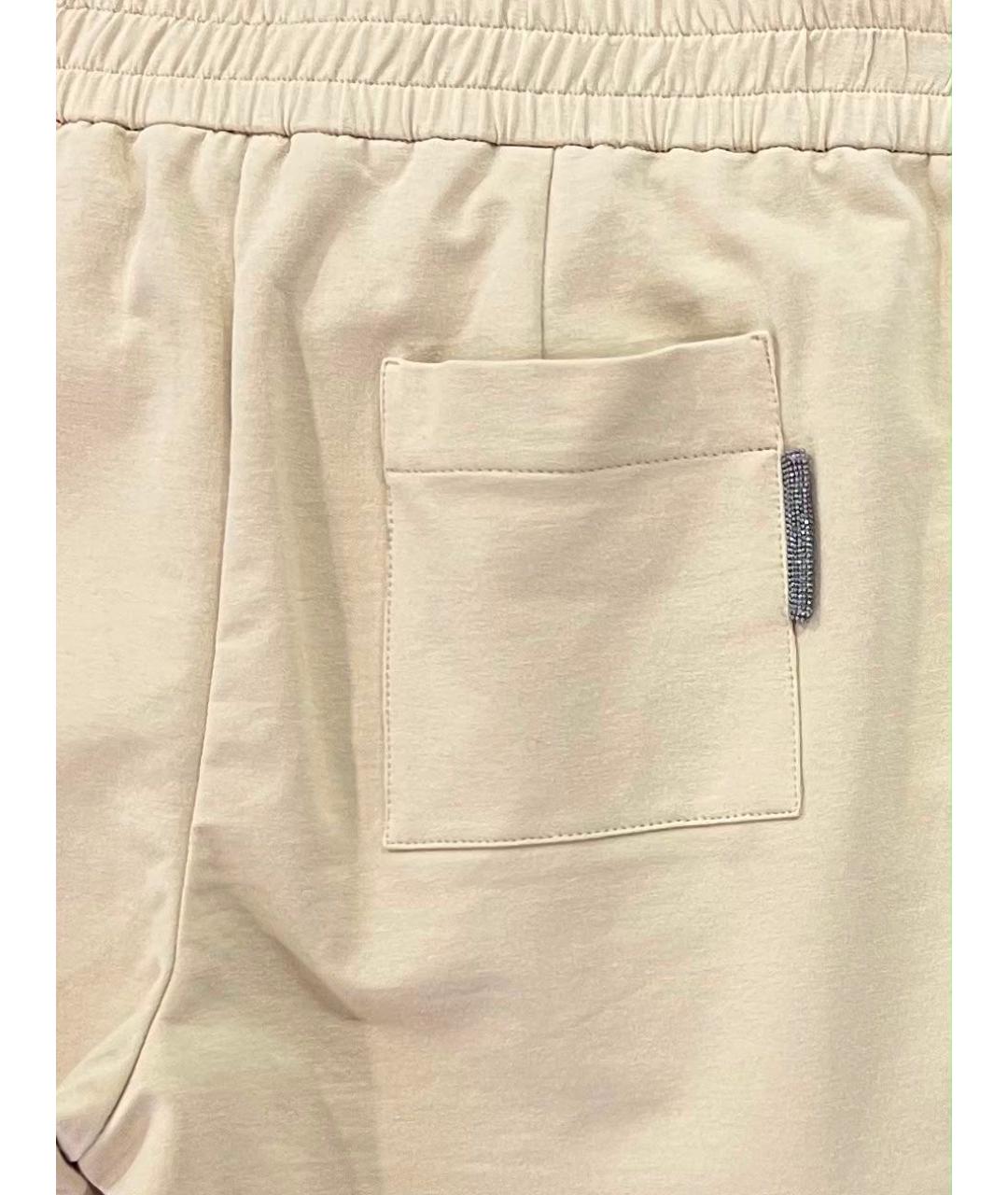 BRUNELLO CUCINELLI Желтые хлопковые спортивные брюки и шорты, фото 5
