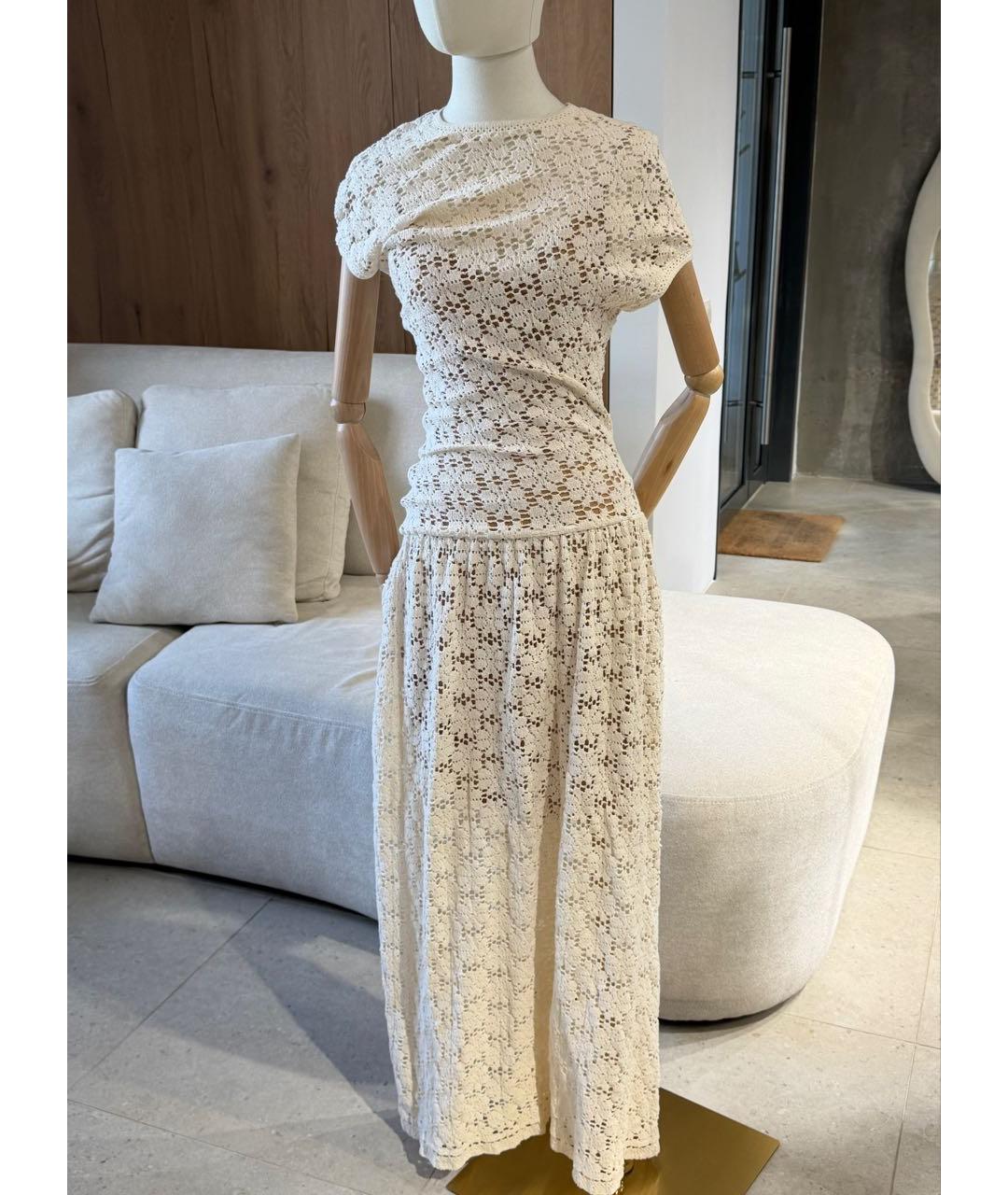 JIL SANDER Бежевое повседневное платье, фото 3
