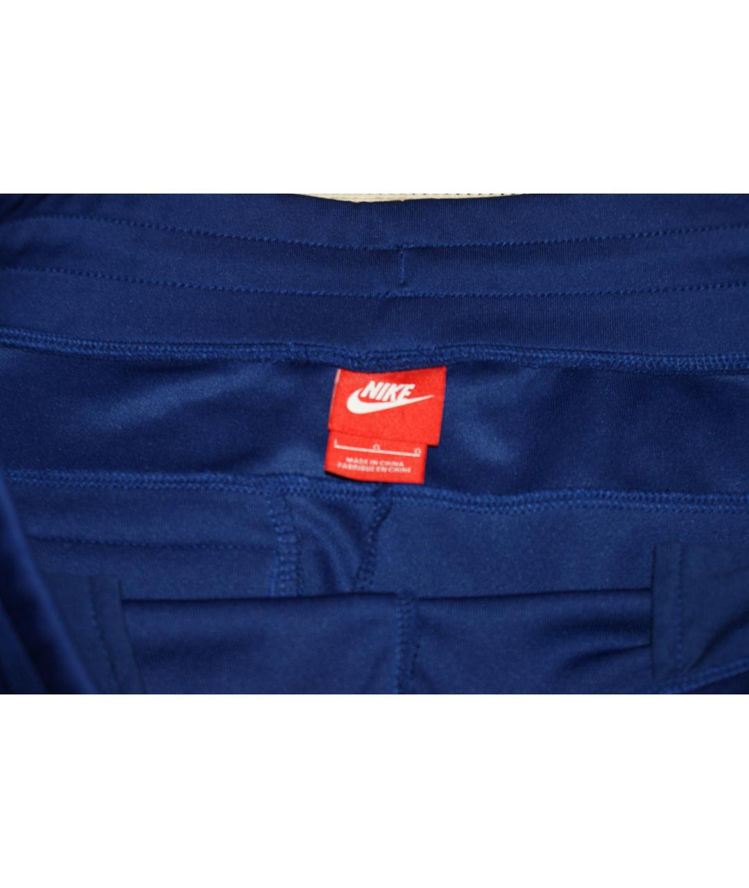 NIKE Синие полиэстеровые шорты, фото 8