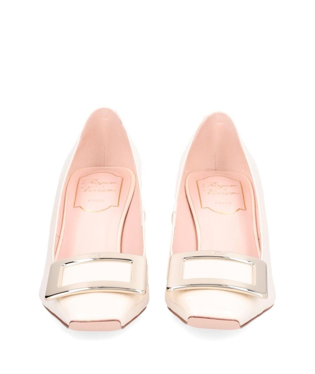 ROGER VIVIER Белые кожаные туфли, фото 5