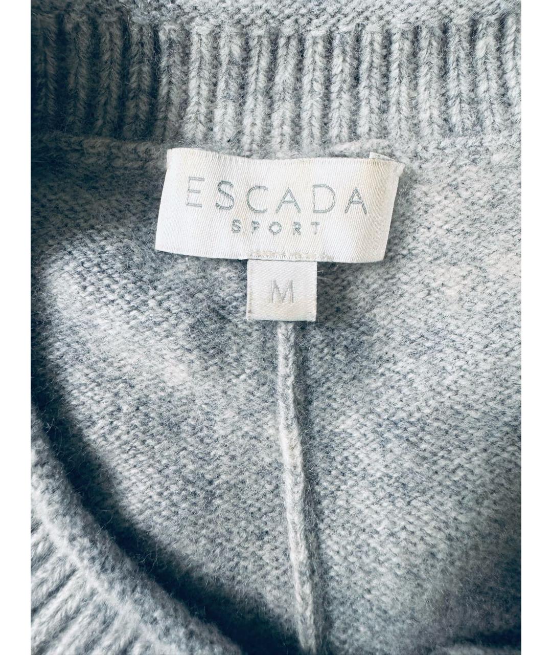 ESCADA Серый кашемировый джемпер / свитер, фото 4