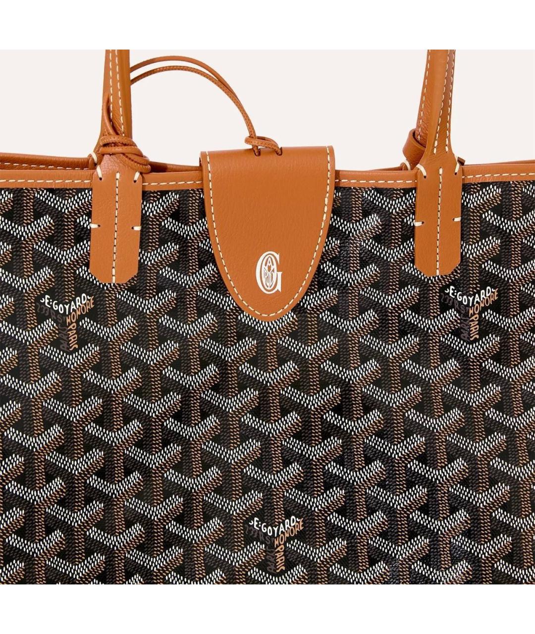 GOYARD Черная кожаная сумка тоут, фото 4