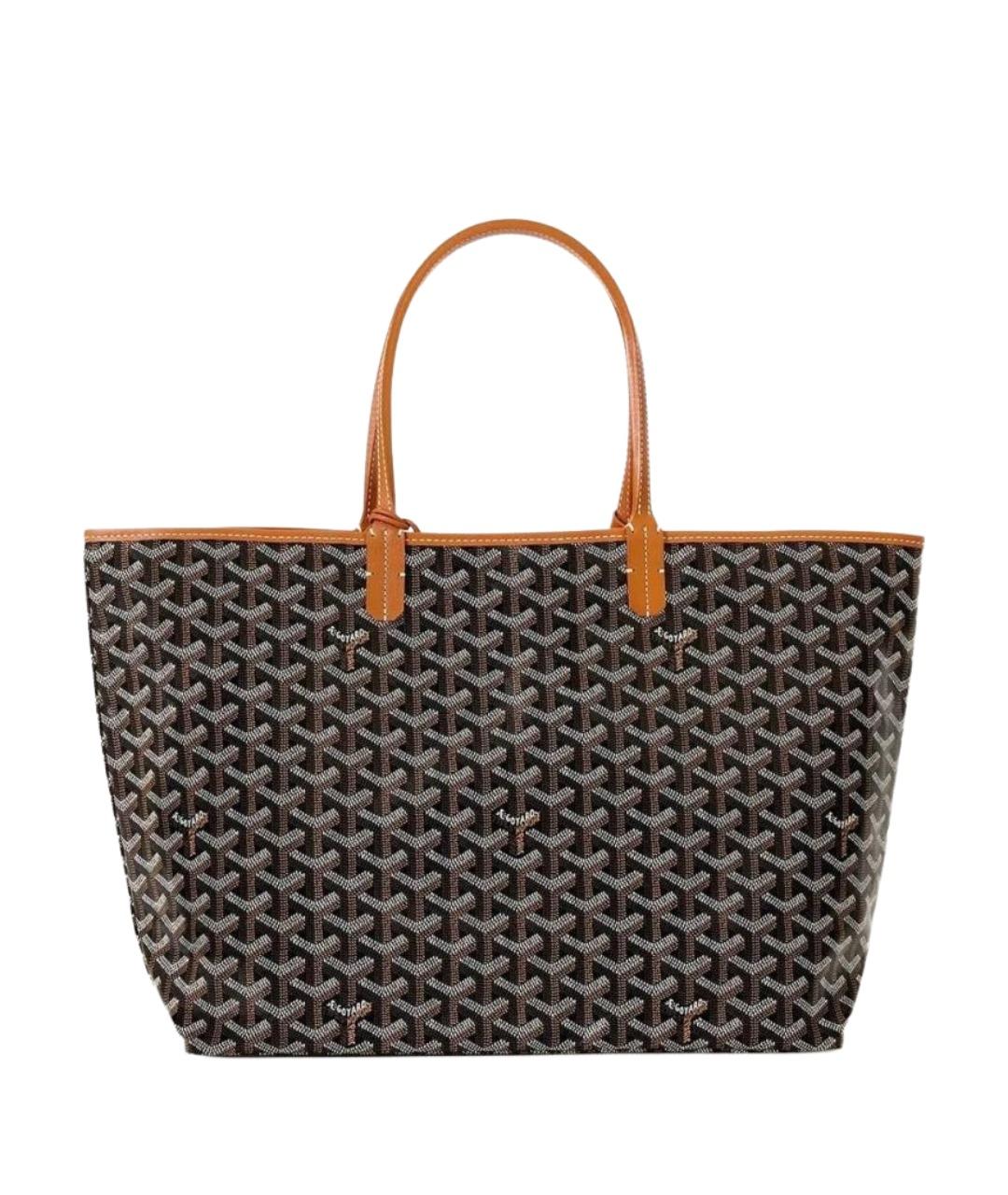 GOYARD Черная кожаная сумка тоут, фото 1