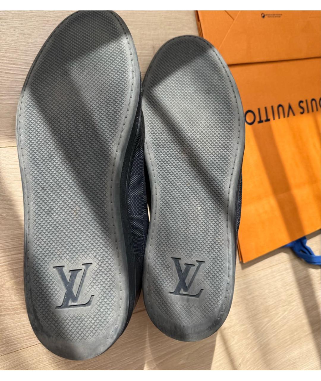 LOUIS VUITTON Темно-синие низкие кроссовки / кеды, фото 5