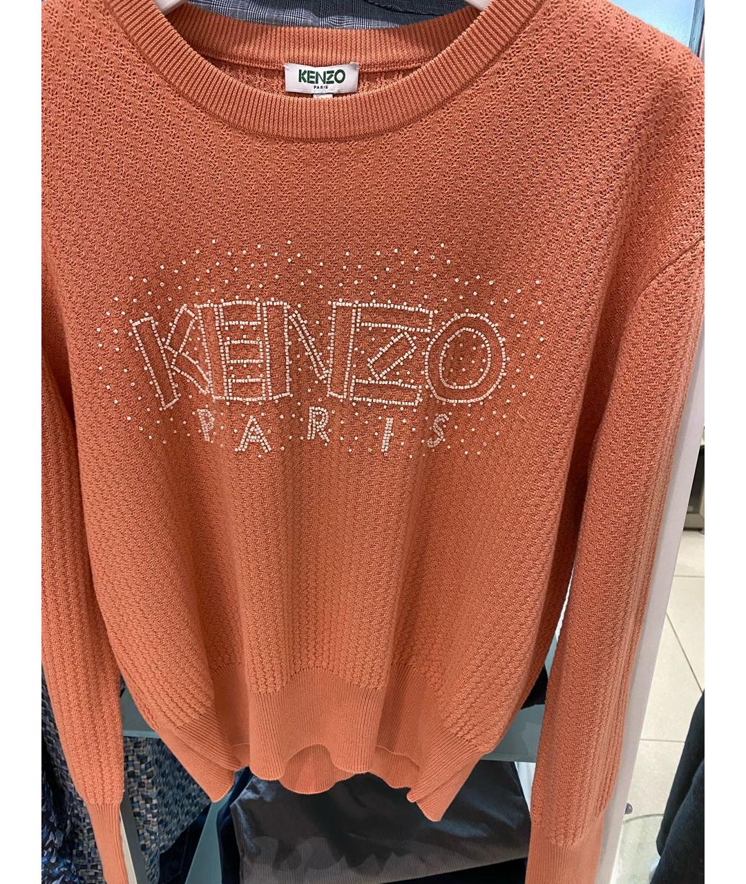KENZO Коралловый хлопковый джемпер / свитер, фото 5