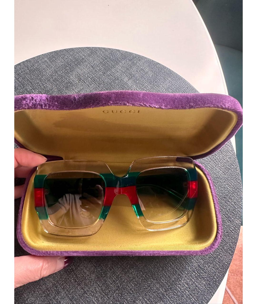 GUCCI Зеленые солнцезащитные очки, фото 6