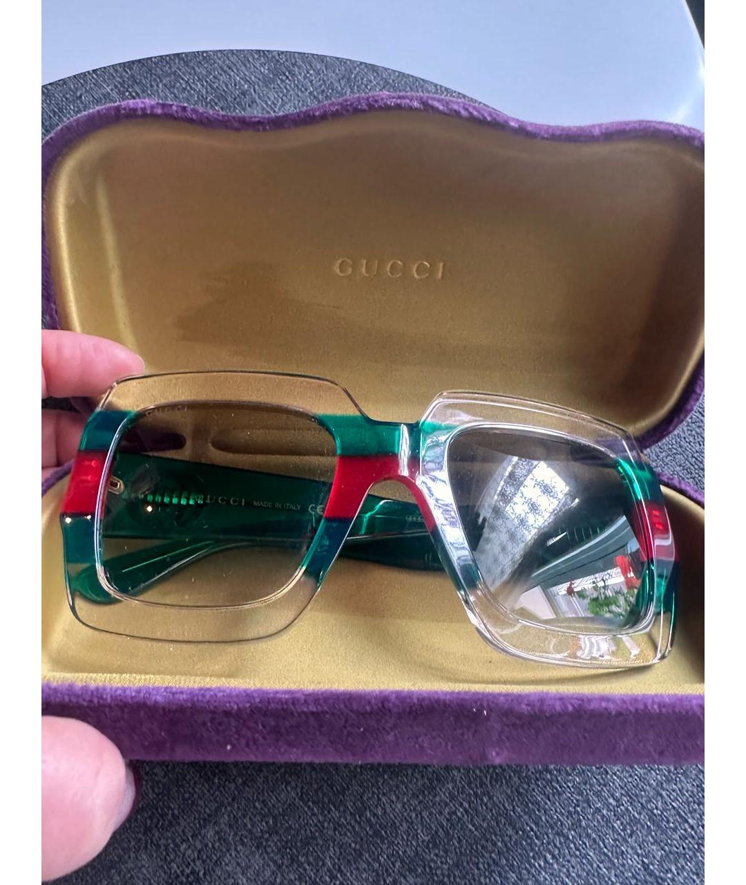 GUCCI Зеленые солнцезащитные очки, фото 2