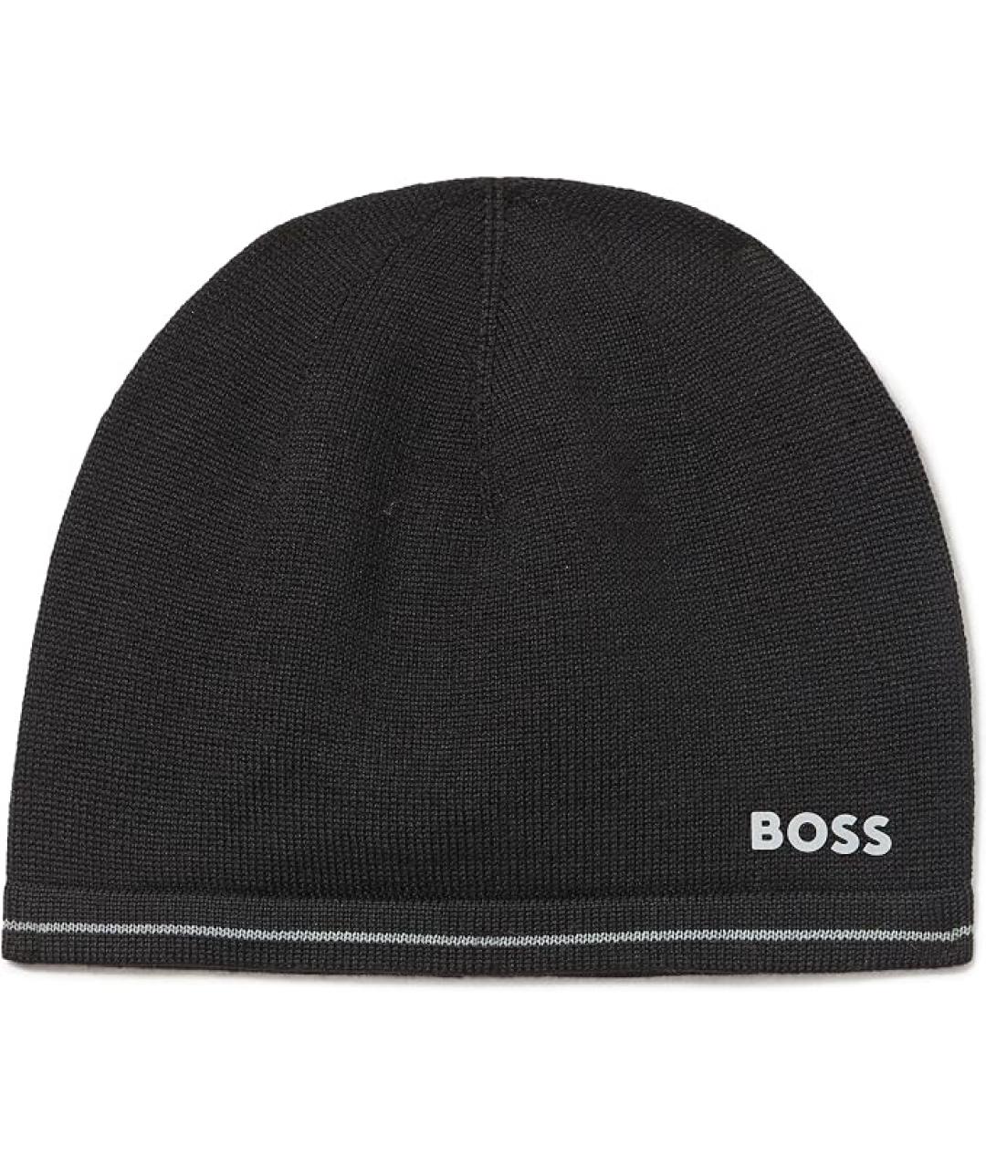 HUGO BOSS Черная шерстяная шапка, фото 1