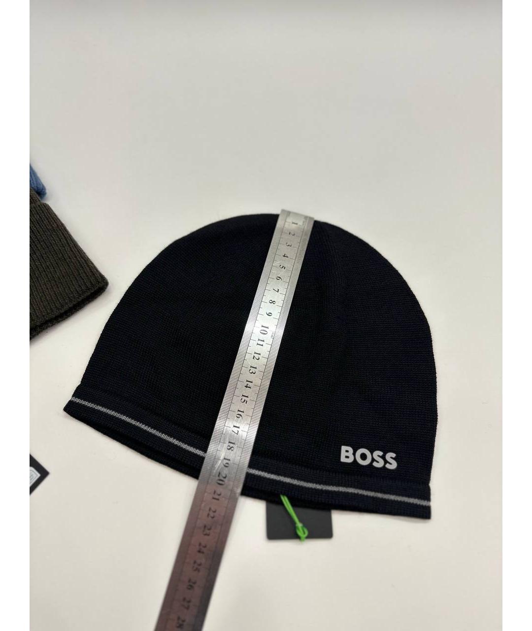 HUGO BOSS Черная шерстяная шапка, фото 5